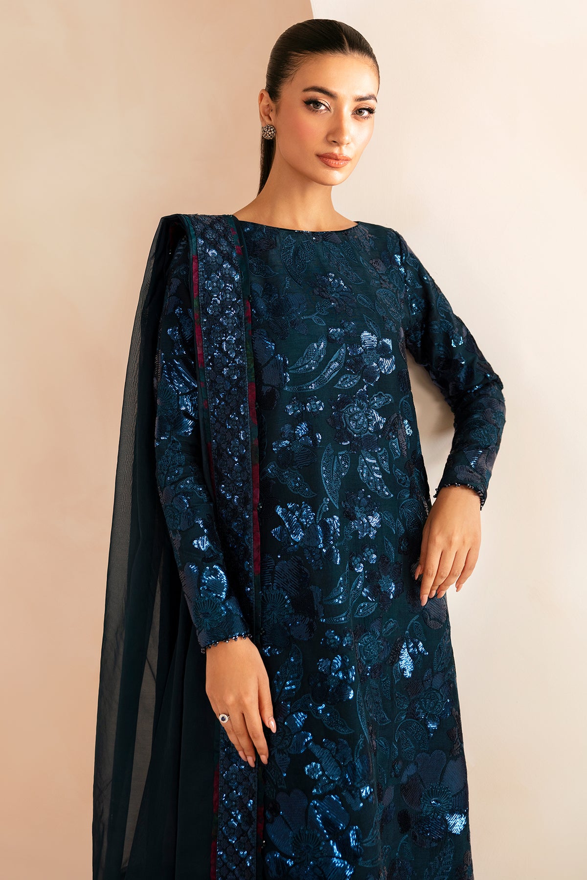 Premium Embroidered Raw Silk UR-7041