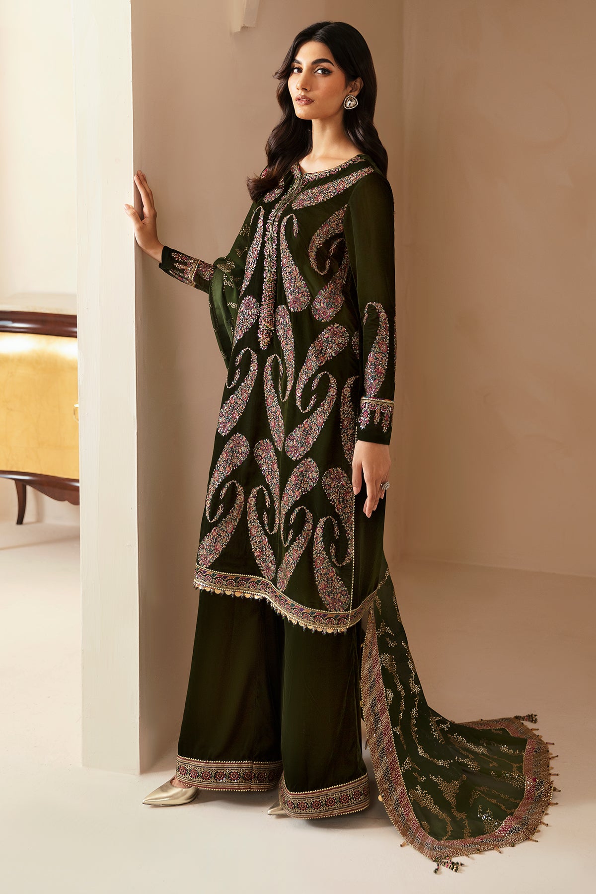 Embroidered Velvet Formal VF-2023