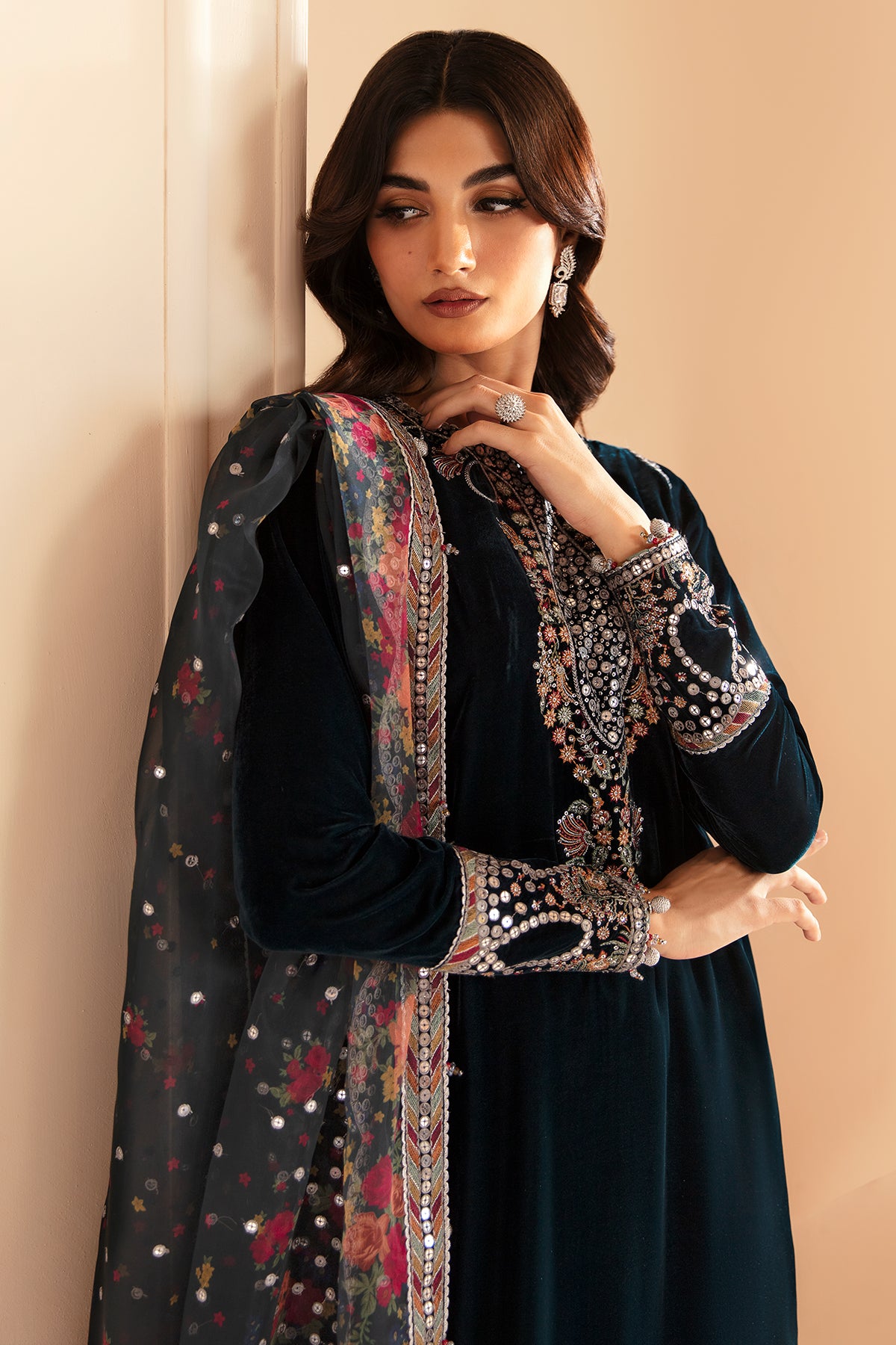 Embroidered Velvet Formal VF-2021