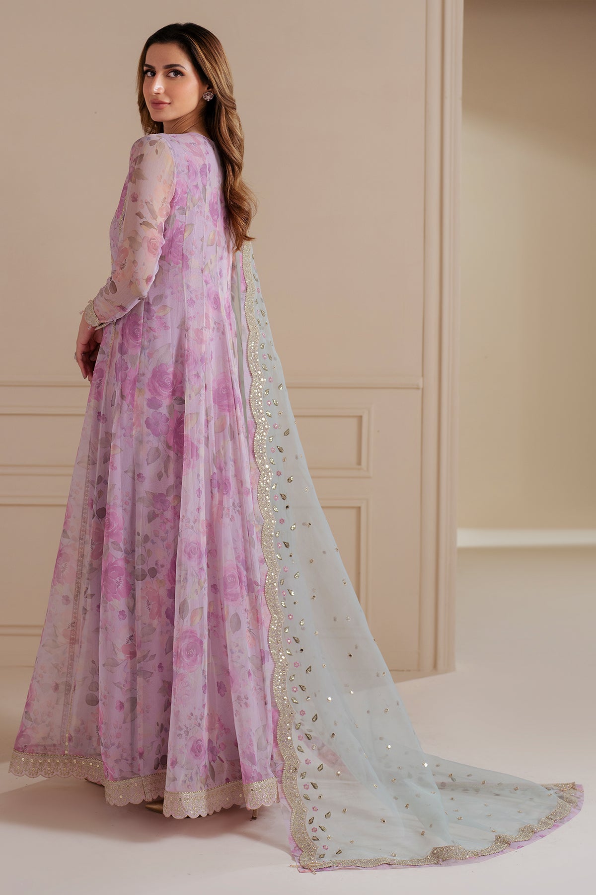 EMBROIDERED CHIFFON UC-3071