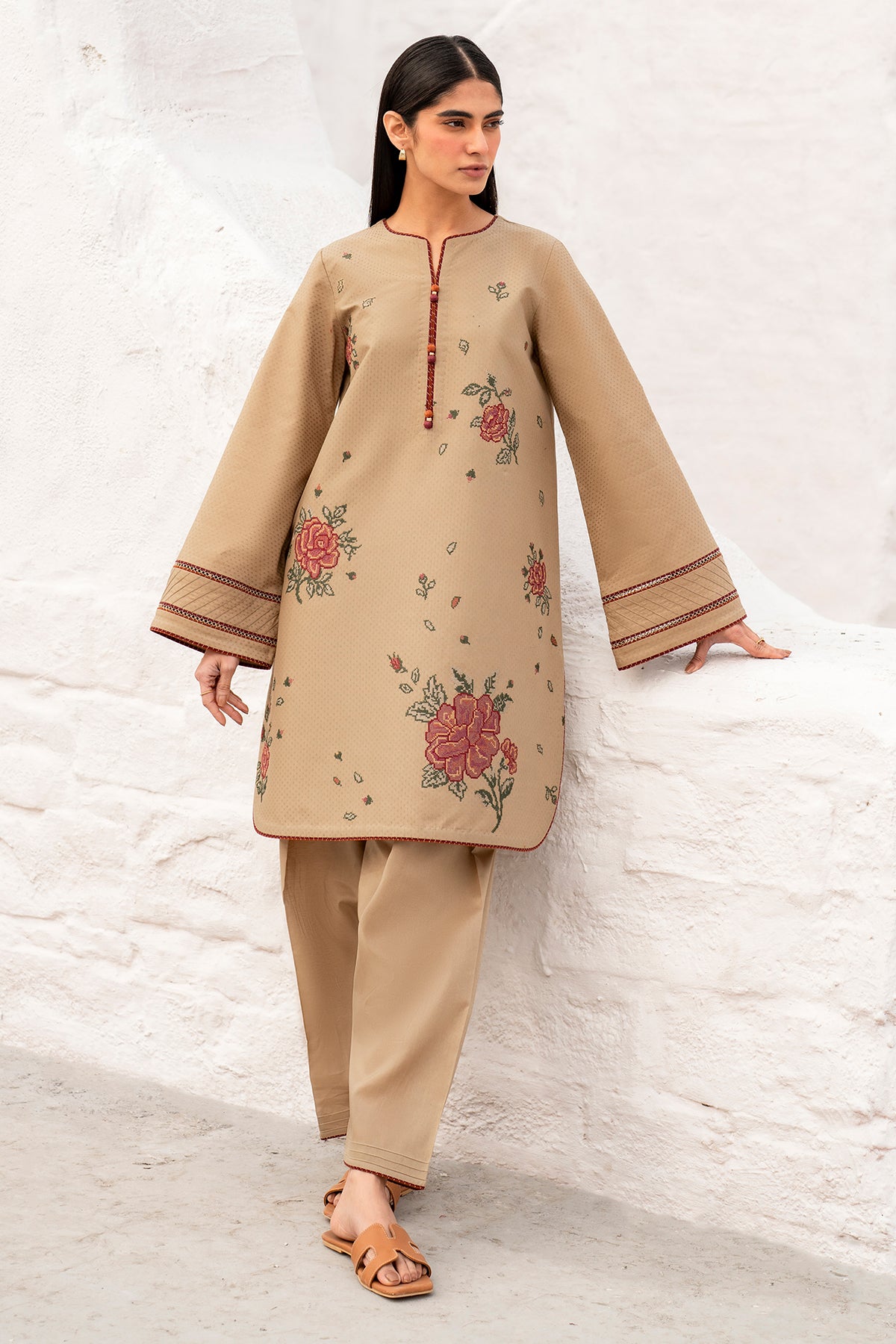 EMBROIDERED DOBBY LAWN RTW - 1174