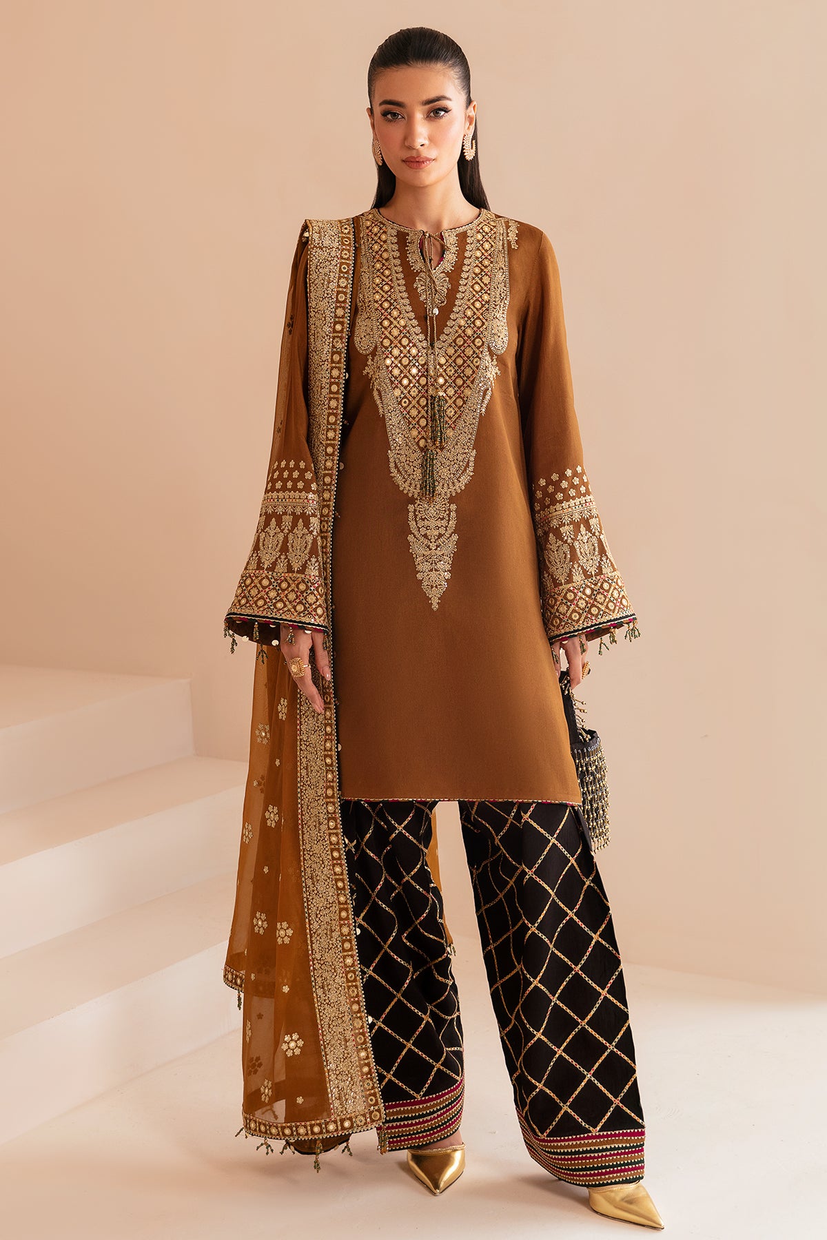 Premium Embroidered Raw Silk UR-7037