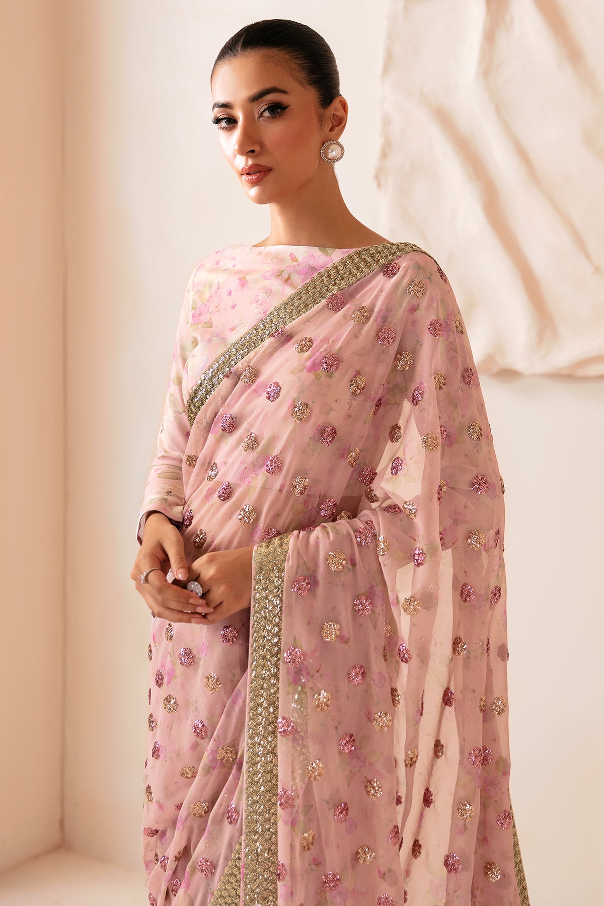 Premium Embroidered Raw Silk UR-7042