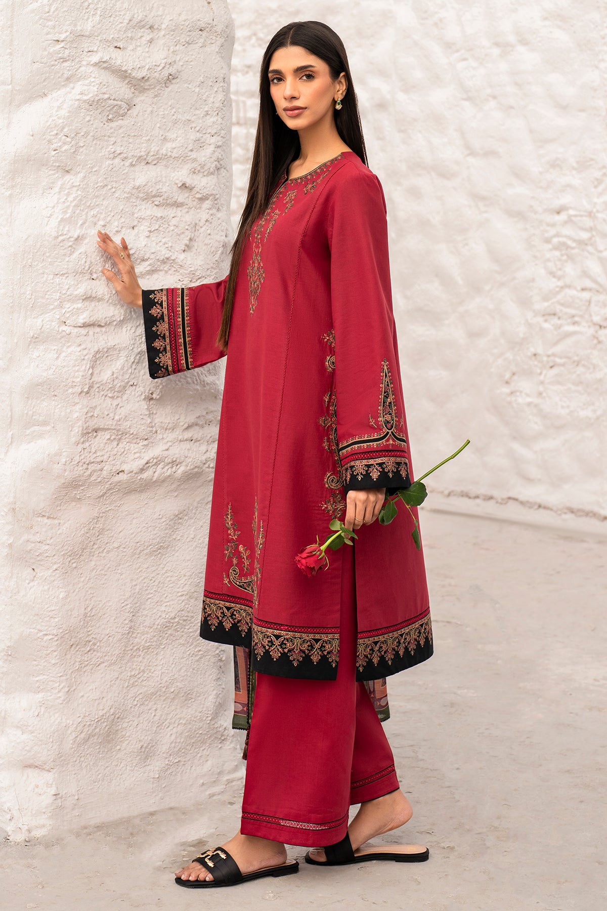 EMBROIDERED JACQUARD LAWN USE-9125