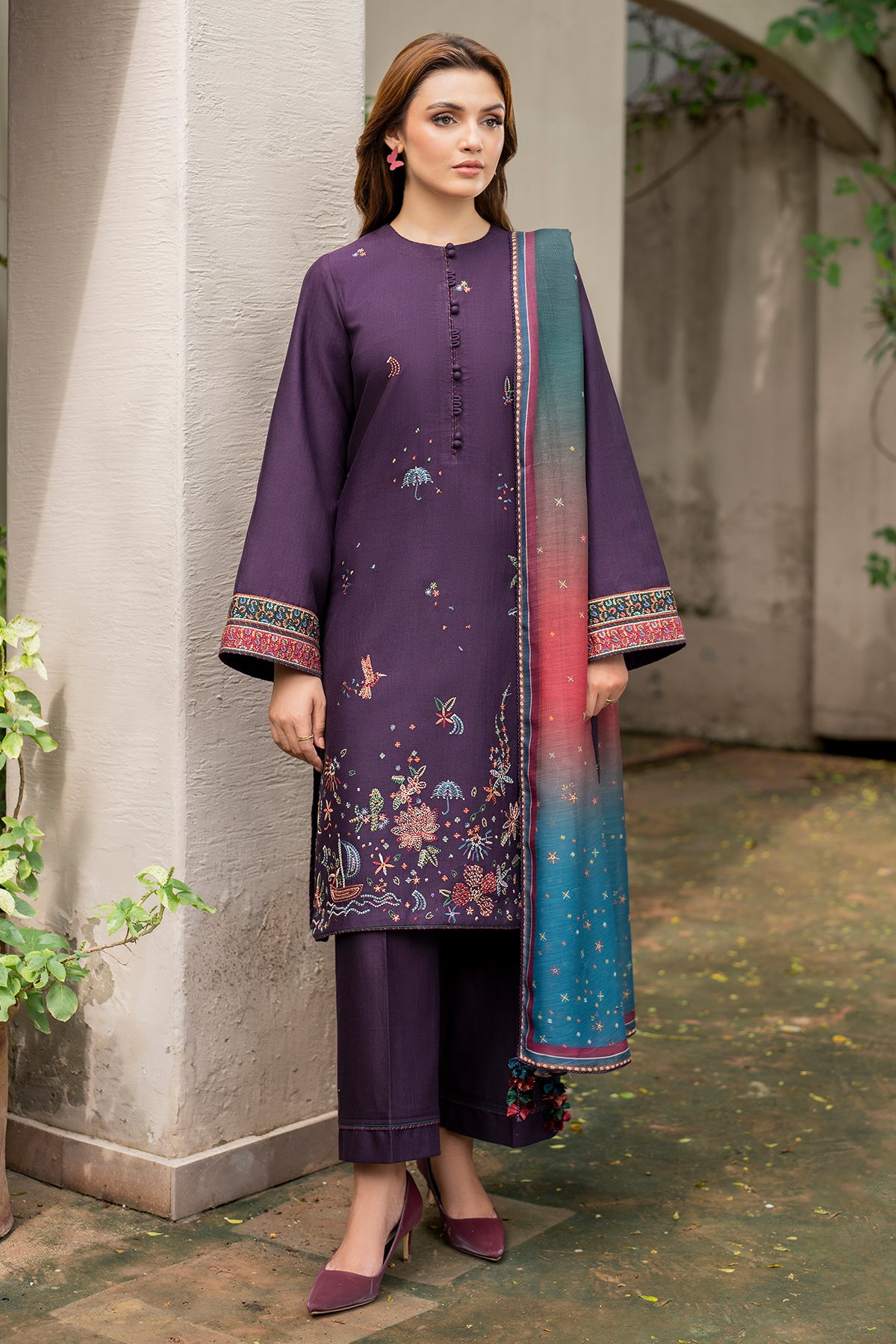 EMBROIDERED KHADDAR UW-0050