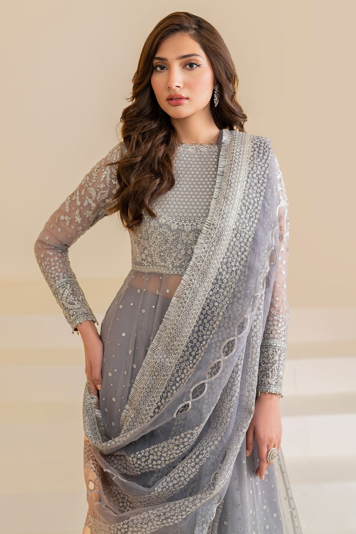 EMBROIDERED CHIFFON UC-3046