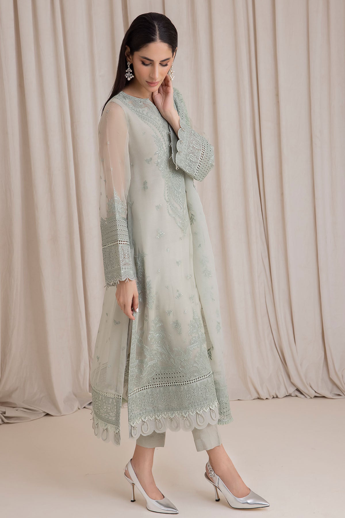 EMBROIDERED CHIFFON UC-3013