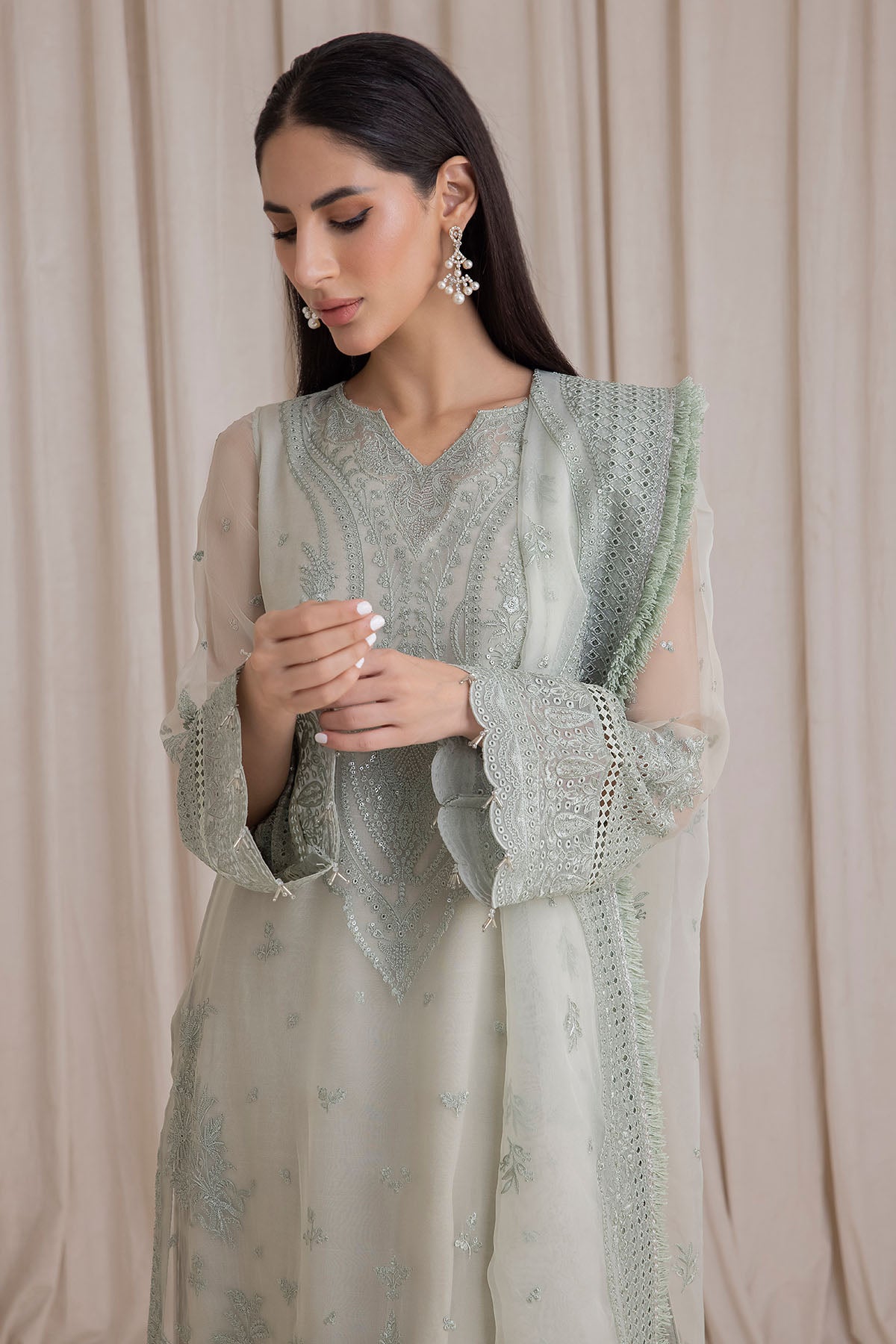 EMBROIDERED CHIFFON UC-3013