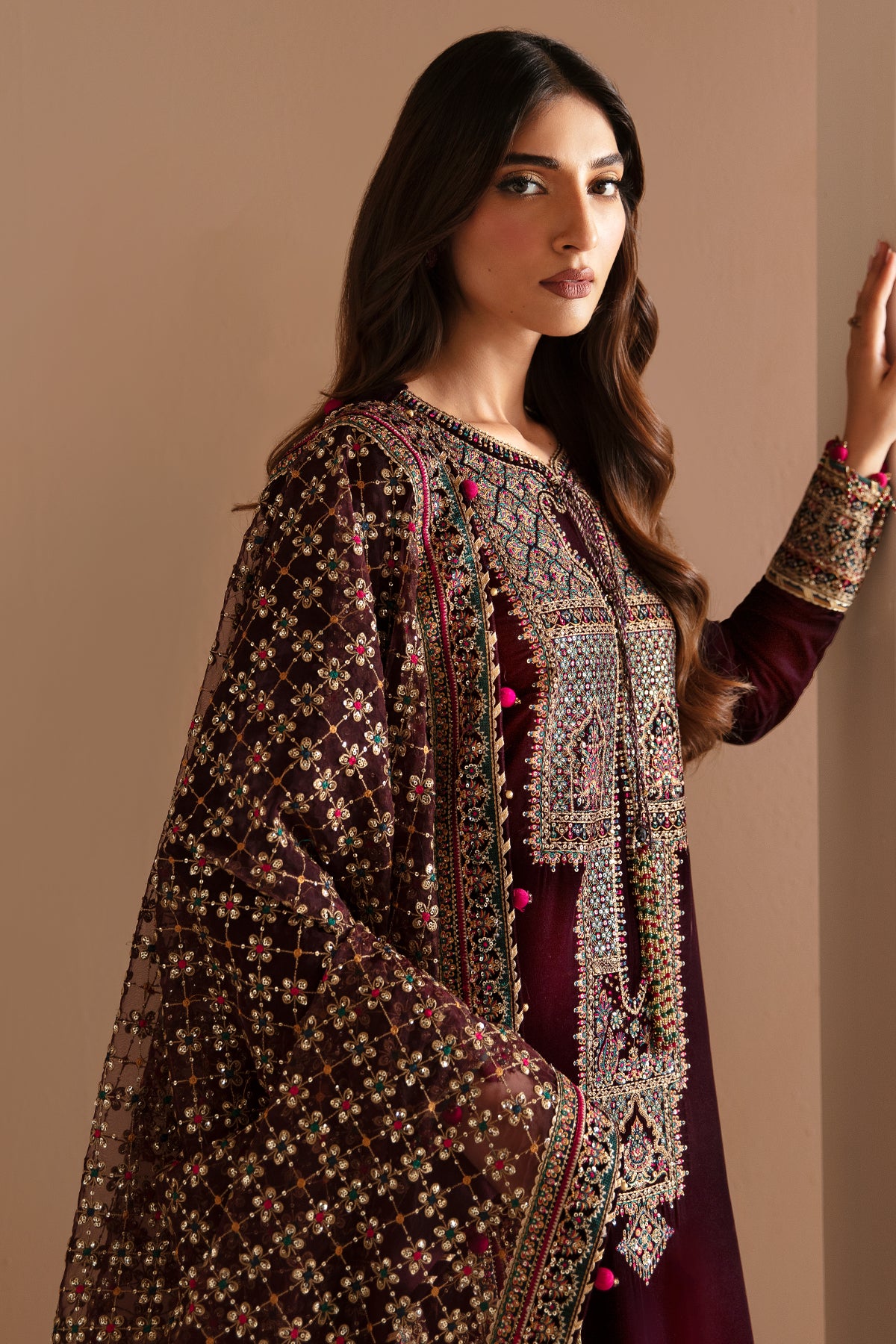 Embroidered Velvet Formal VF-2022