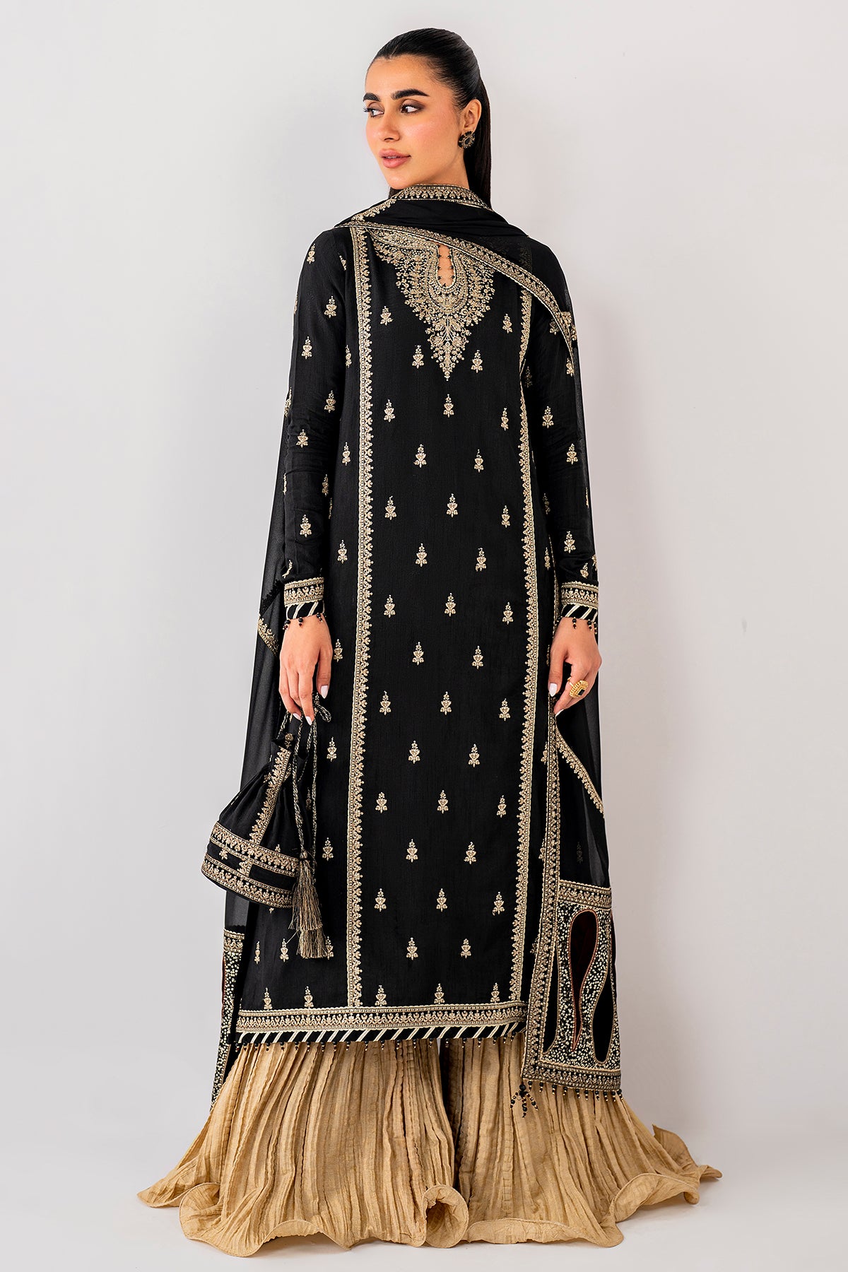 Embroidered Raw Silk UR-7027