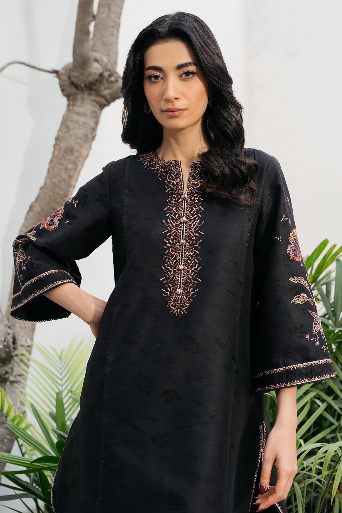 EMBROIDERED JACQUARD LAWN RTW-1221
