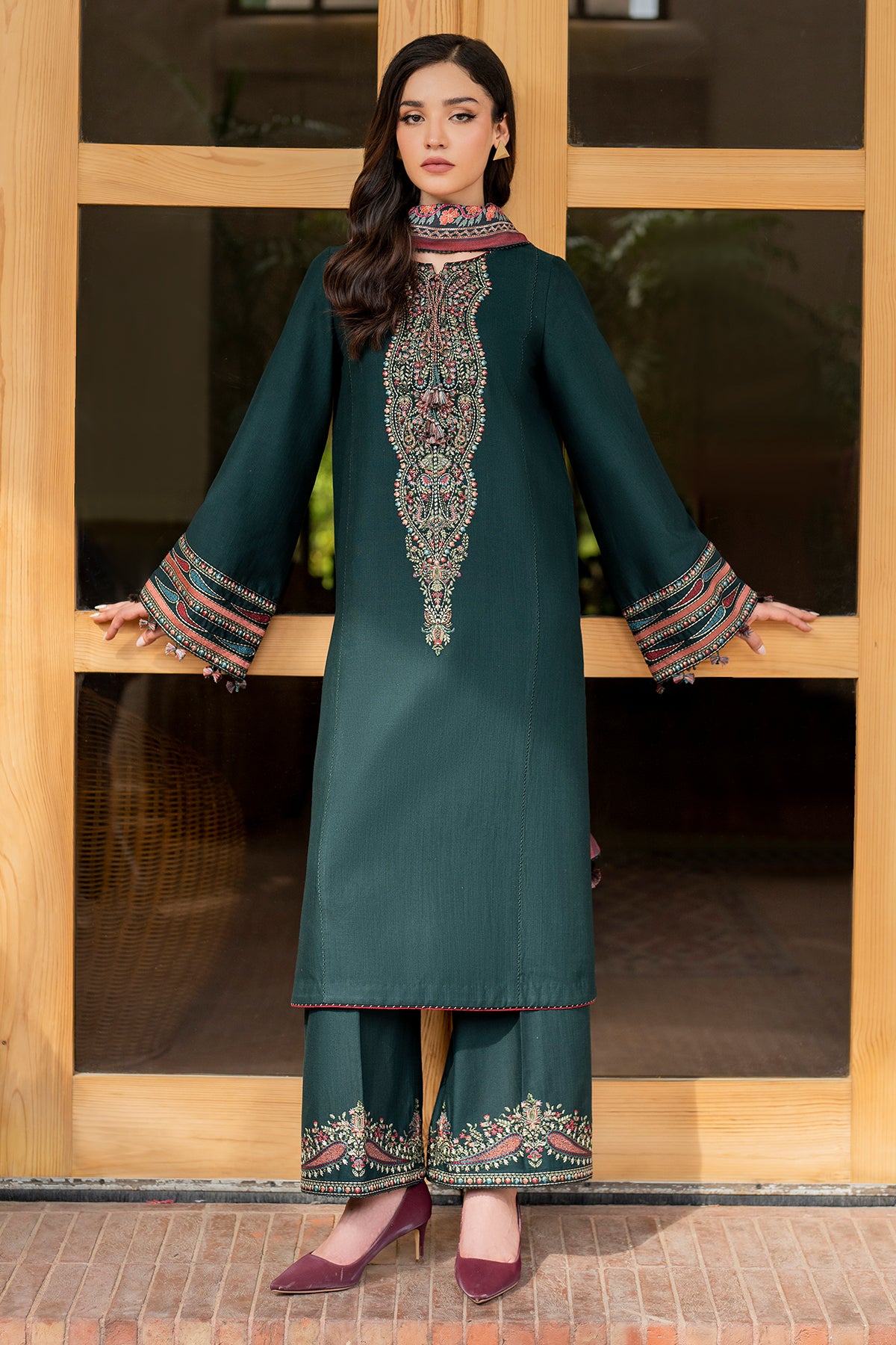 EMBROIDERED KHADDAR RTW-1131