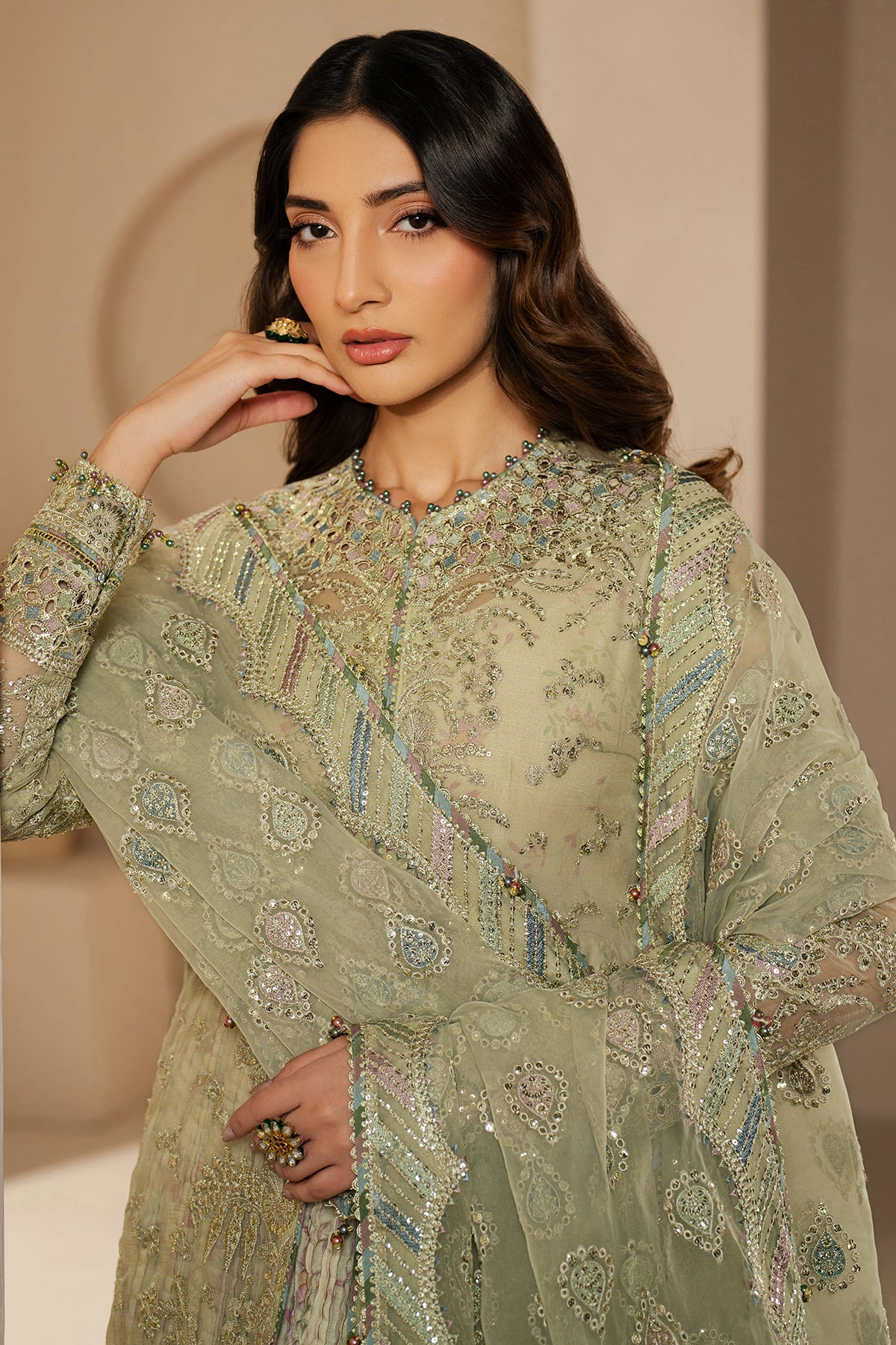 EMBROIDERED CHIFFON WF'25-07