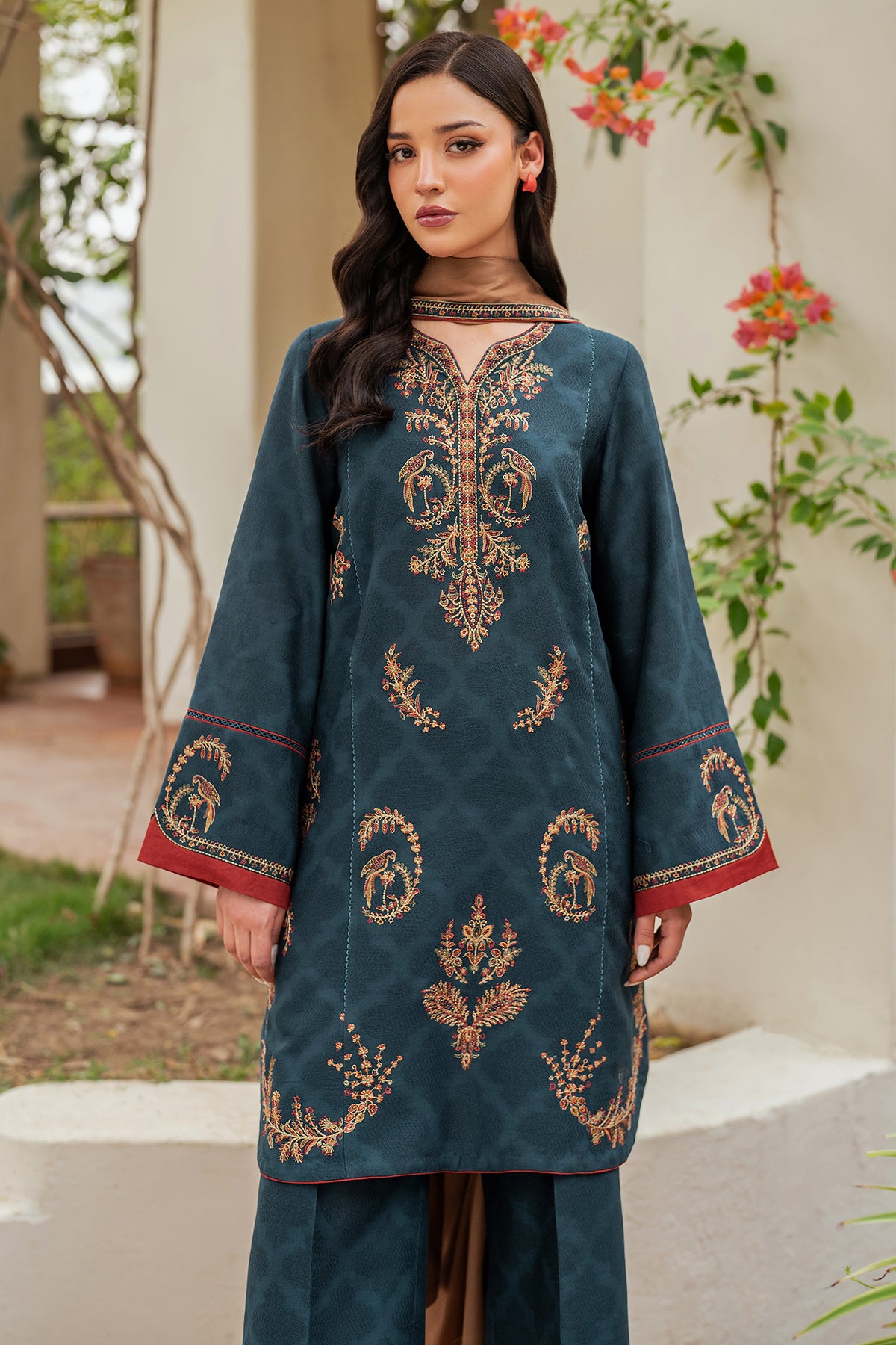 EMBROIDERED JACQUARD KHADDAR UW-0116