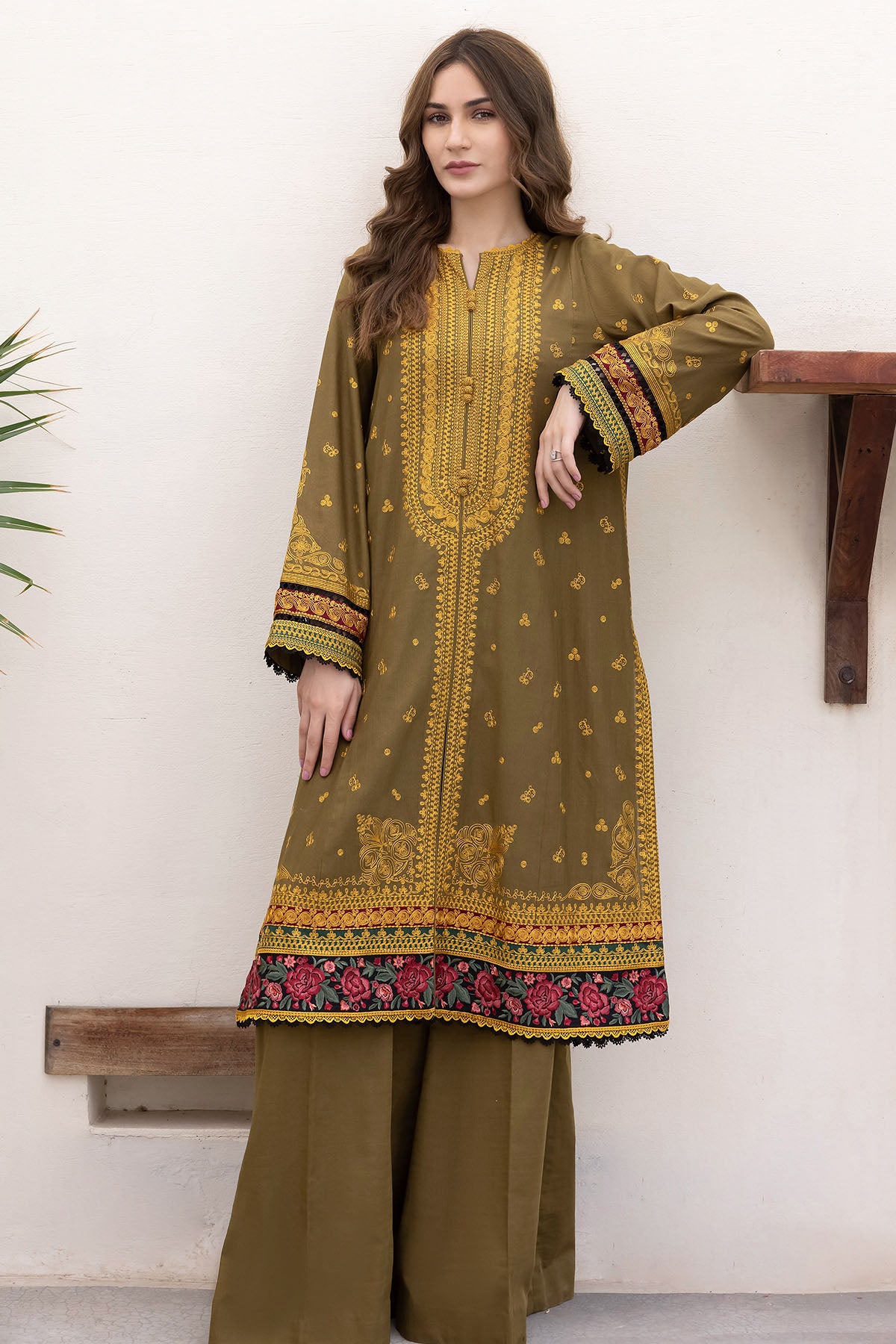 Embroidered Khaddar UWE-0004