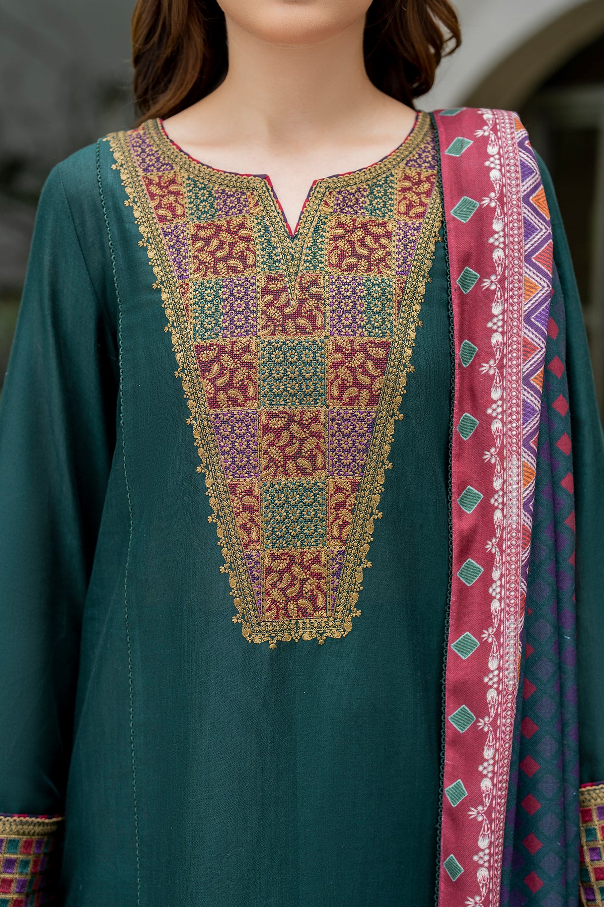 EMBROIDERED KHADDAR RTW-1139