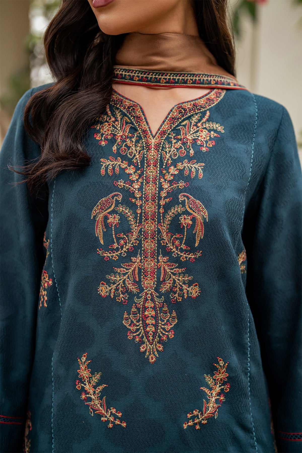 EMBROIDERED JACQUARD KHADDAR UW-0116