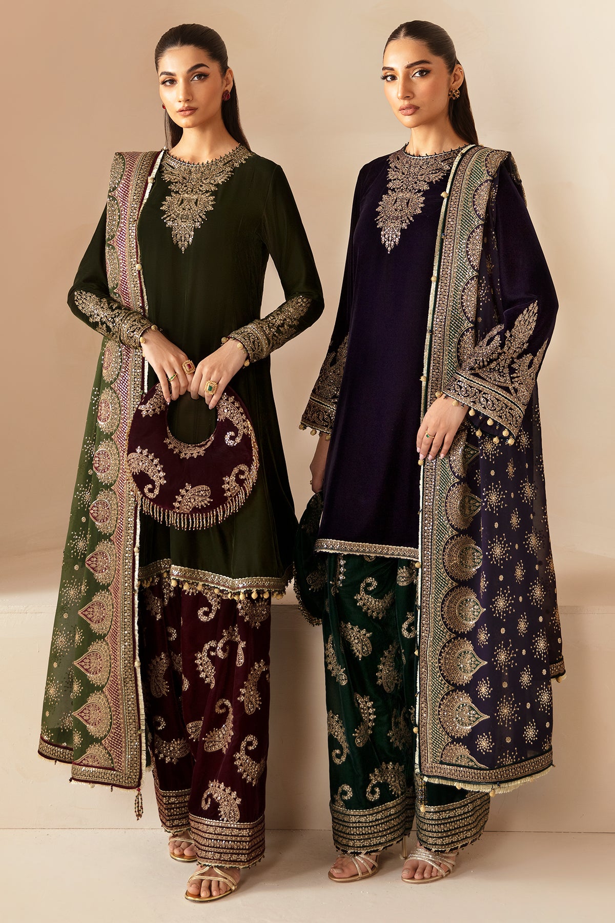 Embroidered Velvet Formal VF-2030