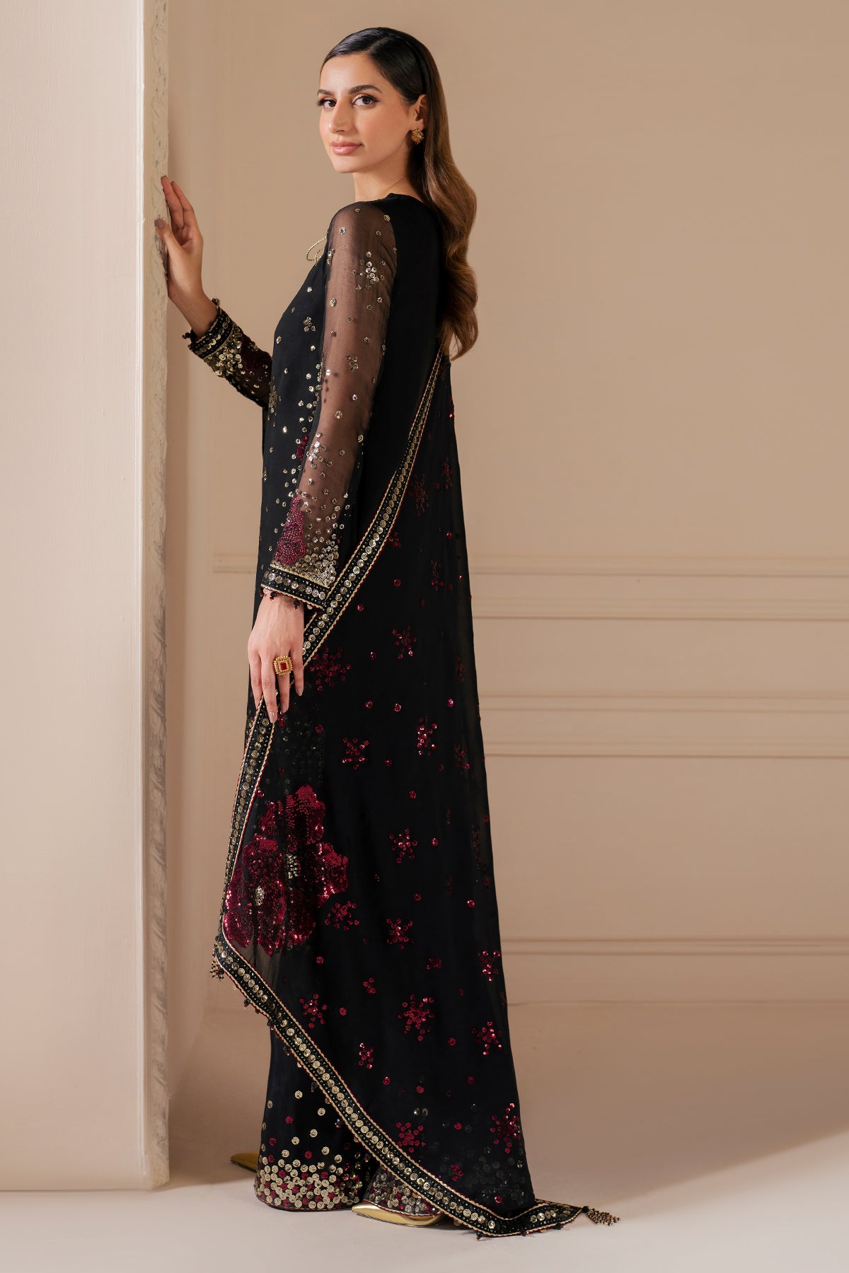 EMBROIDERED CHIFFON UC-3070