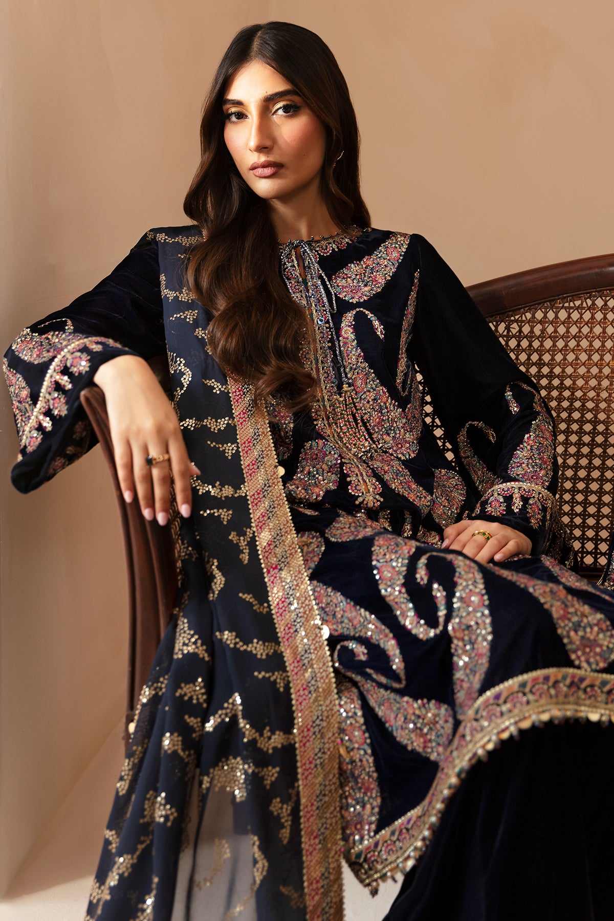 Embroidered Velvet Formal VF-2024