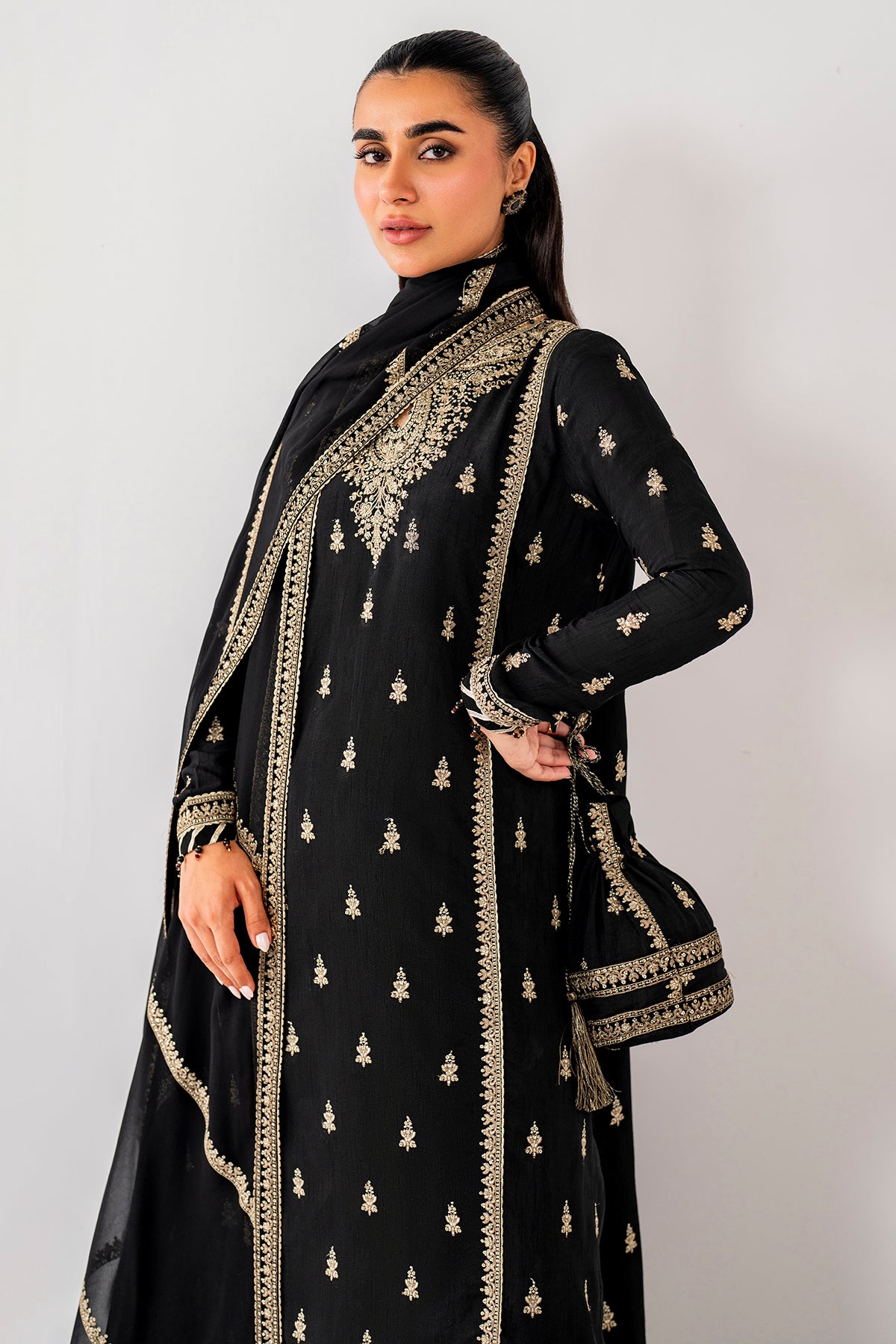 Embroidered Raw Silk UR-7027