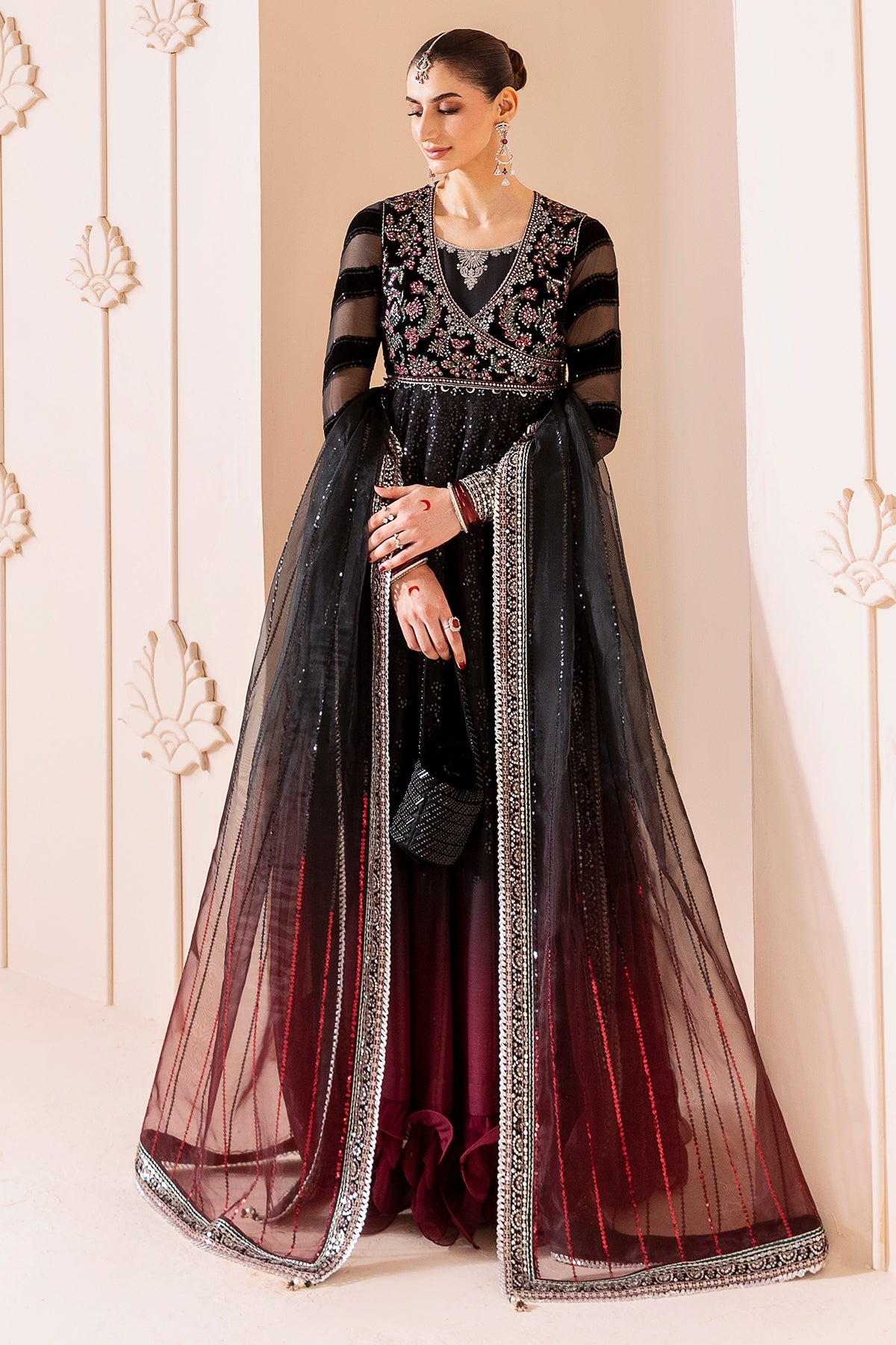 Embroidered Velvet Formal CVF D-10