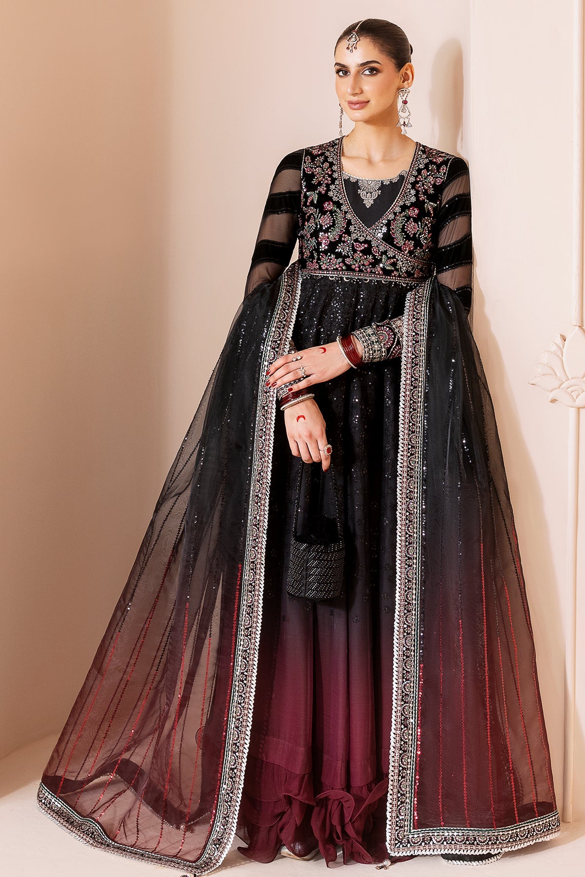 Embroidered Velvet Formal CVF D-10