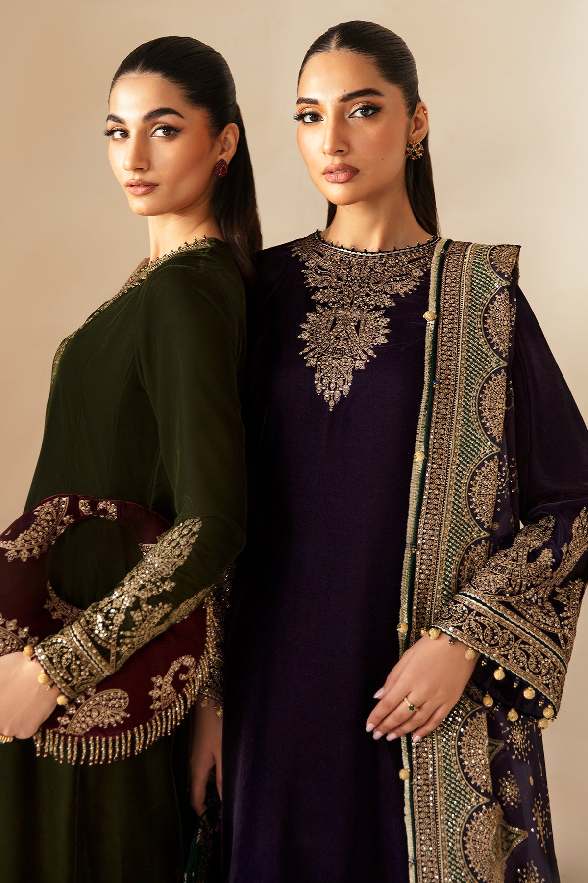 Embroidered Velvet Formal VF-2030