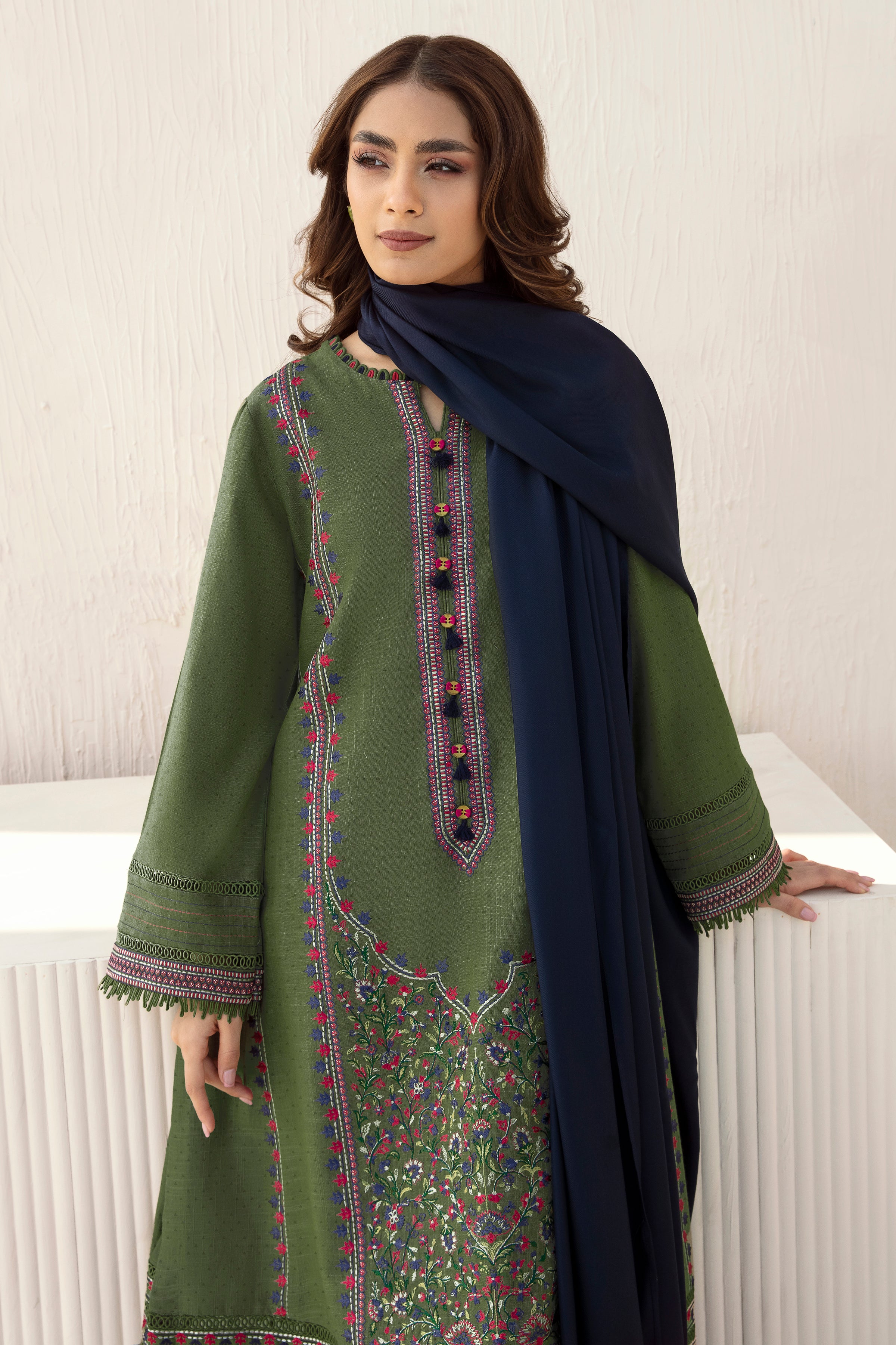 EMBROIDERED JACQUARD KHADDAR UW-0016