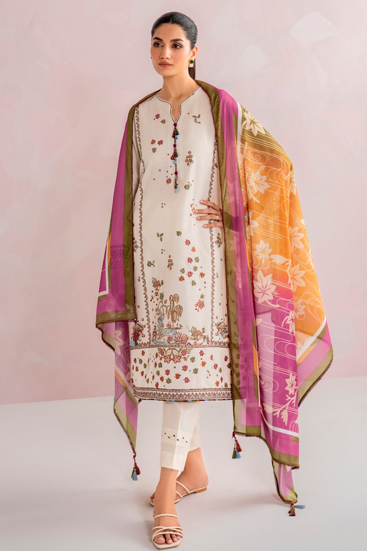 Embroidered Dobby Lawn USE - 9087