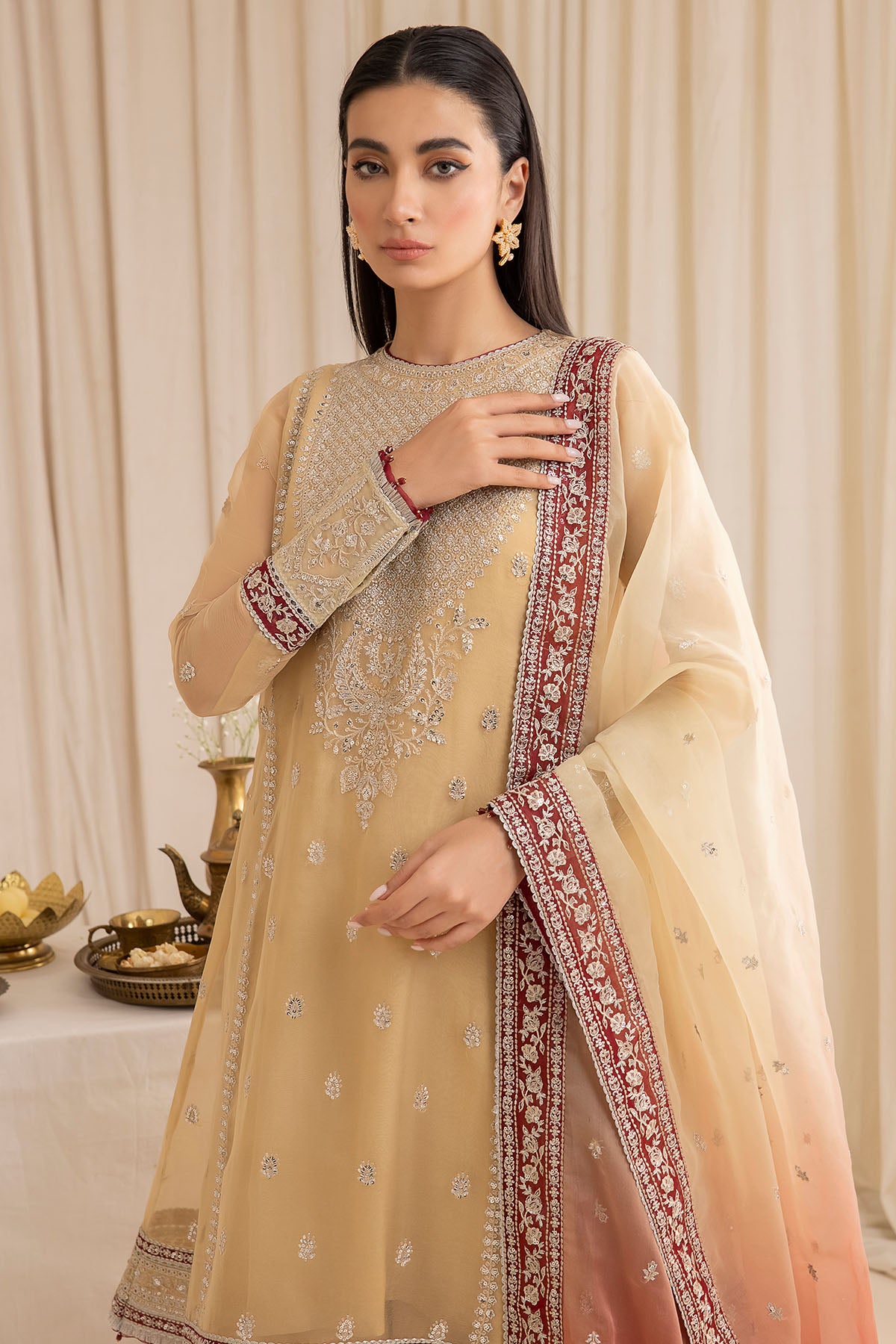 EMBROIDERED CHIFFON UC-3015