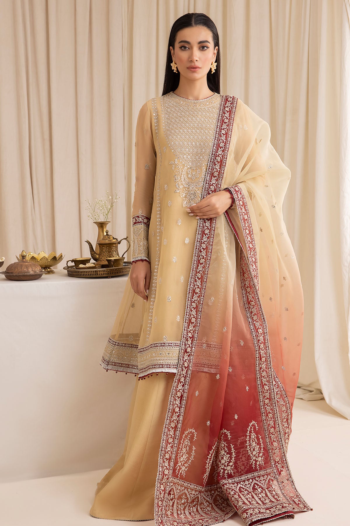 EMBROIDERED CHIFFON UC-3015