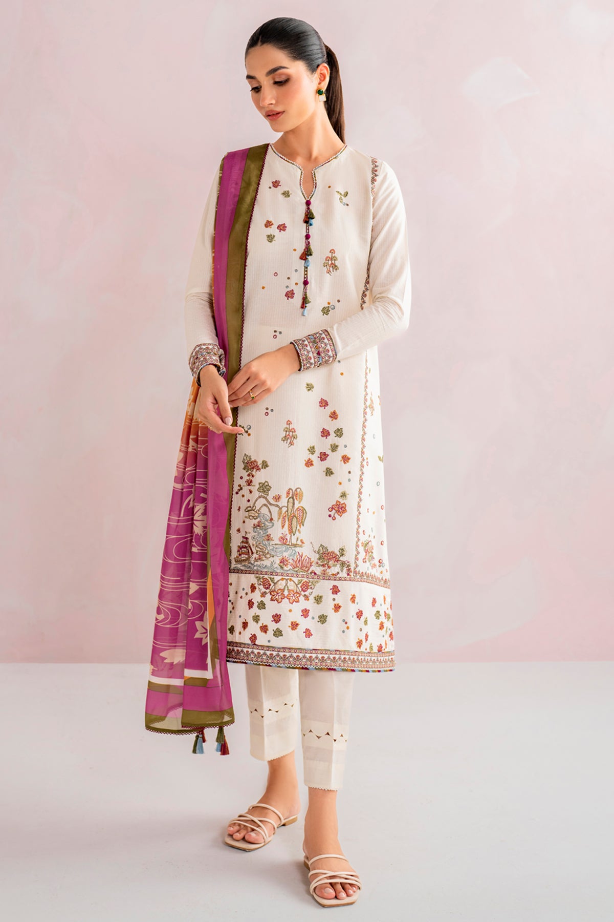 Embroidered Dobby Lawn USE - 9087