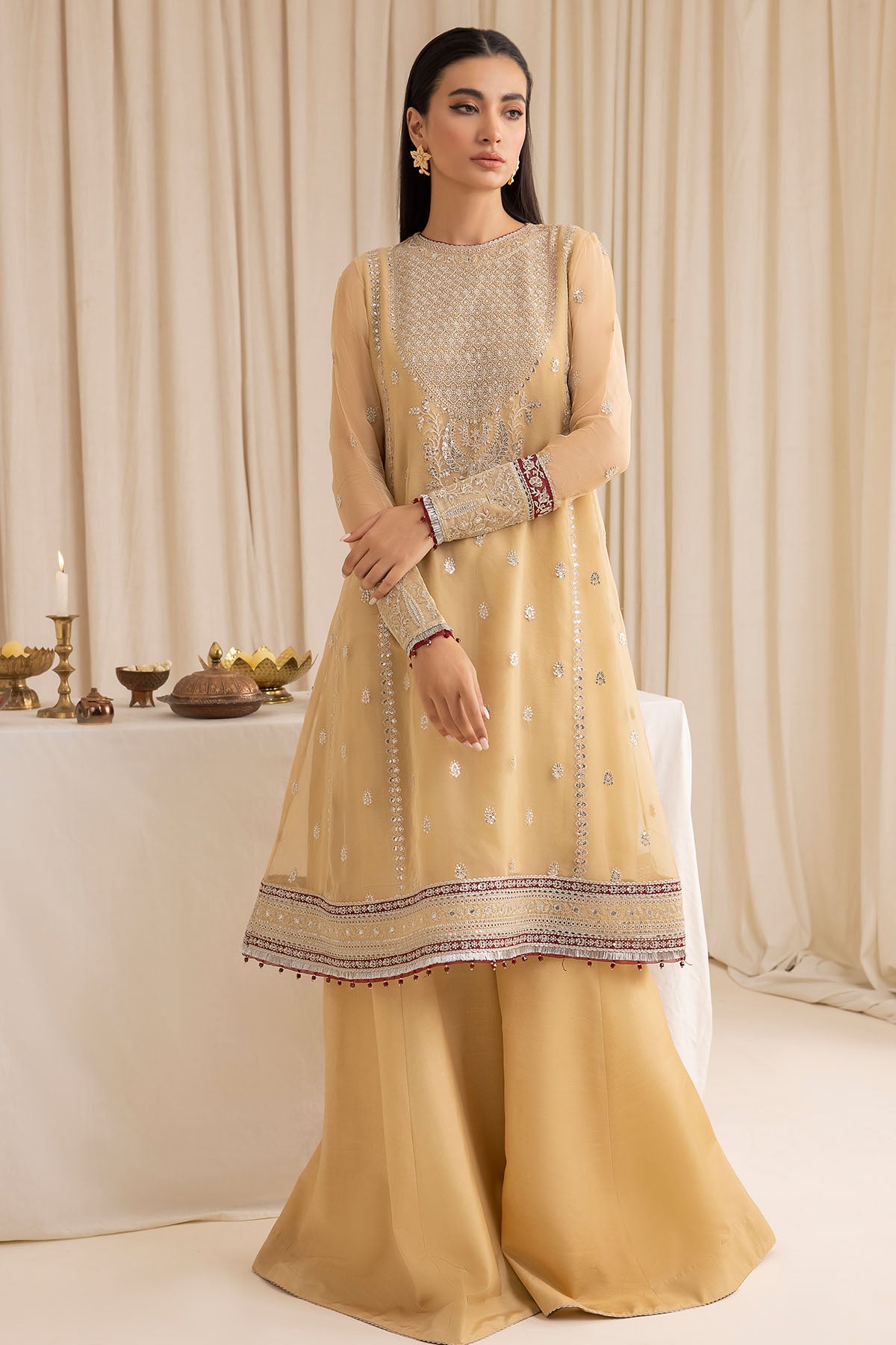 EMBROIDERED CHIFFON UC-3015