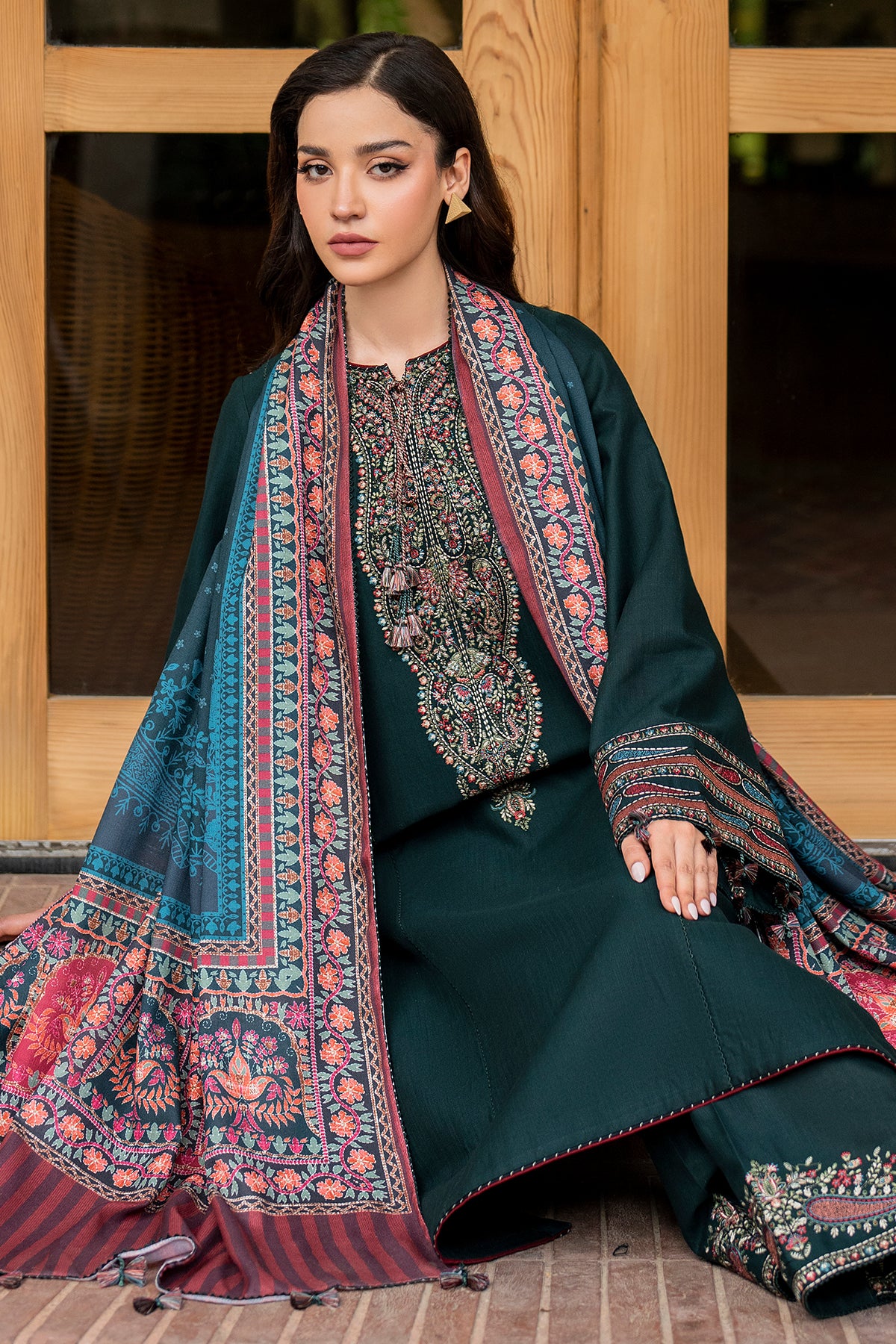 EMBROIDERED KHADDAR RTW-1131