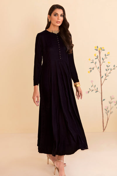 Embroidered Velvet Shawl VS-8001