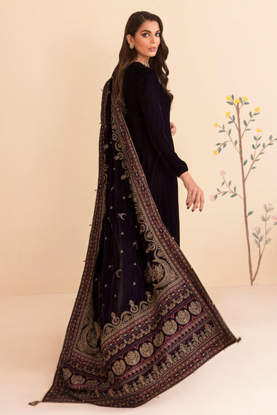 Embroidered Velvet Shawl VS-8001