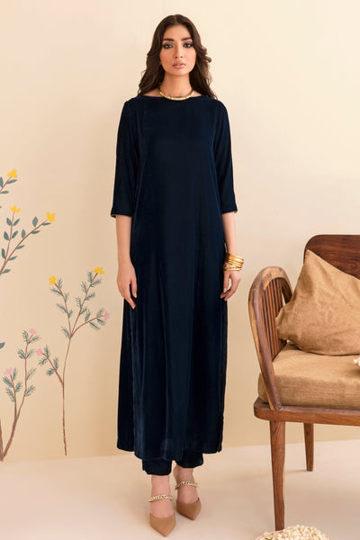 Embroidered Velvet Shawl VS-8002