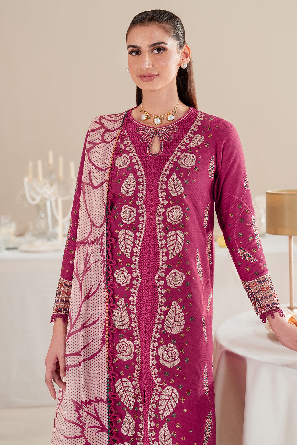 EMBROIDERED DOBBY LAWN IL'25-D05