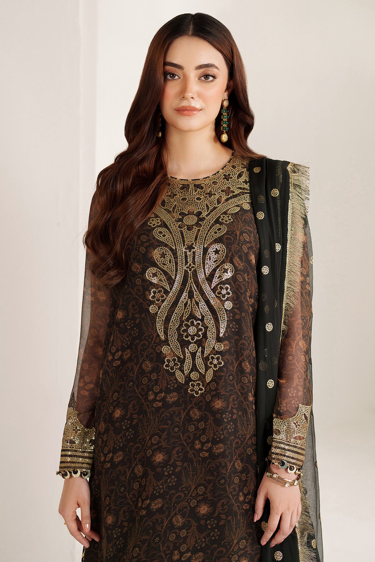EMBROIDERED CHIFFON UC-3109