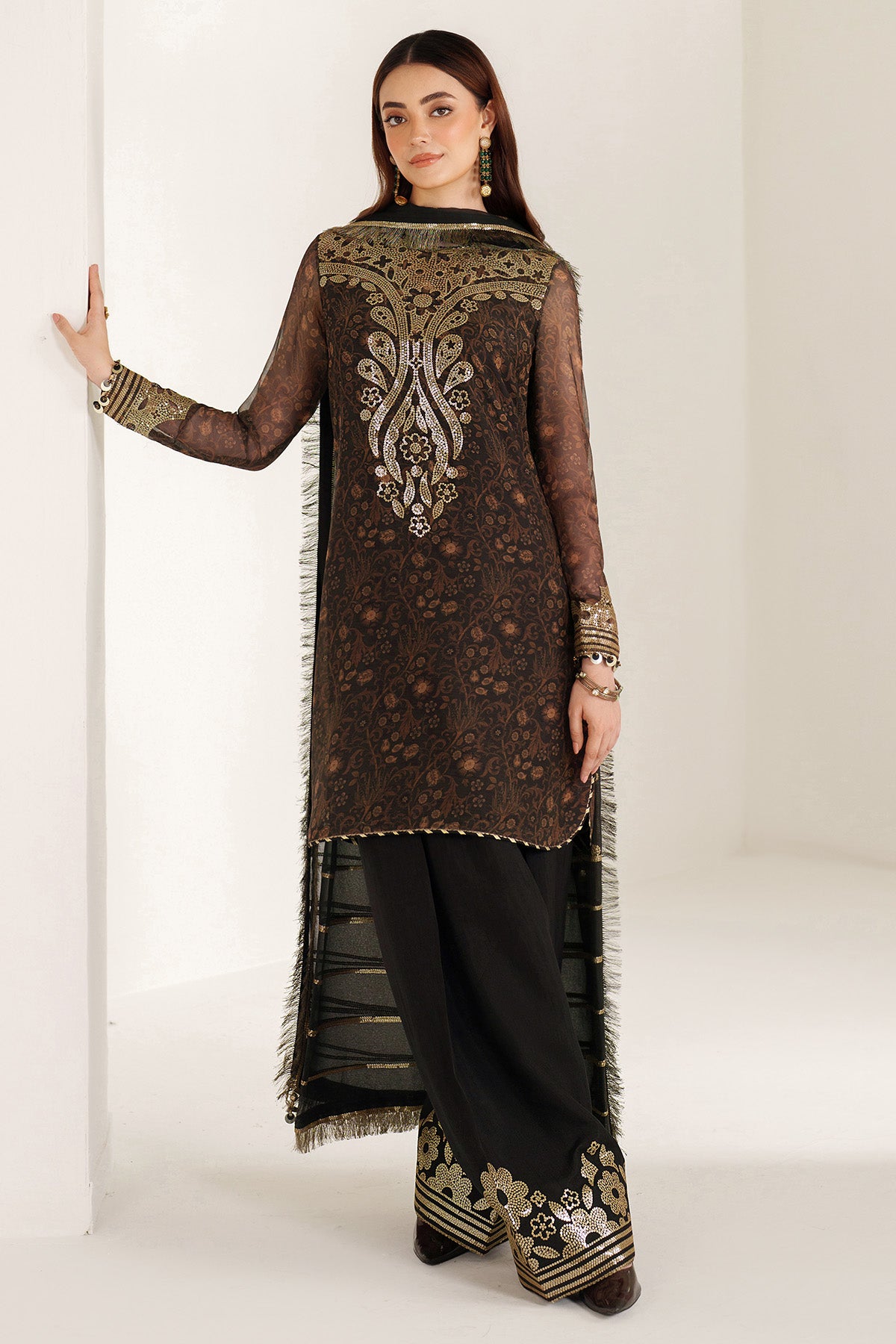 EMBROIDERED CHIFFON UC-3109