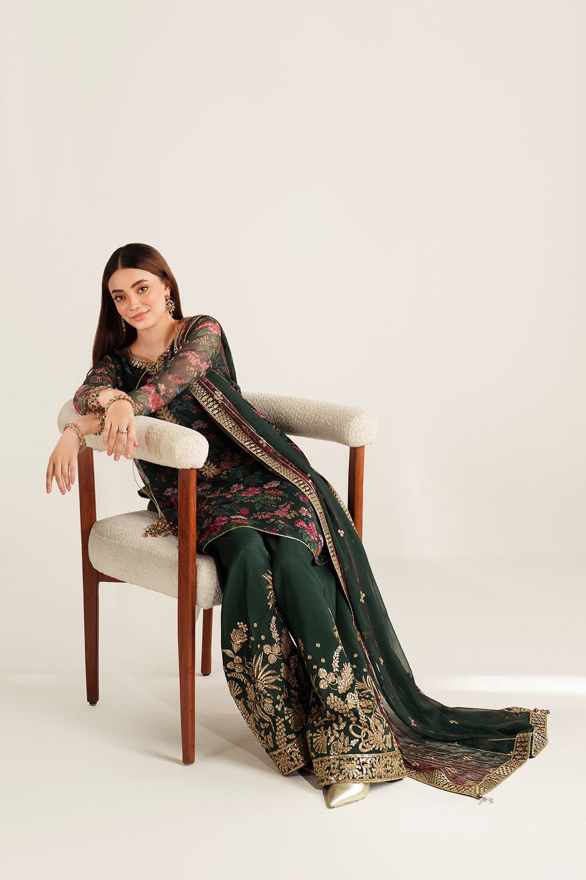 EMBROIDERED CHIFFON UC-3104
