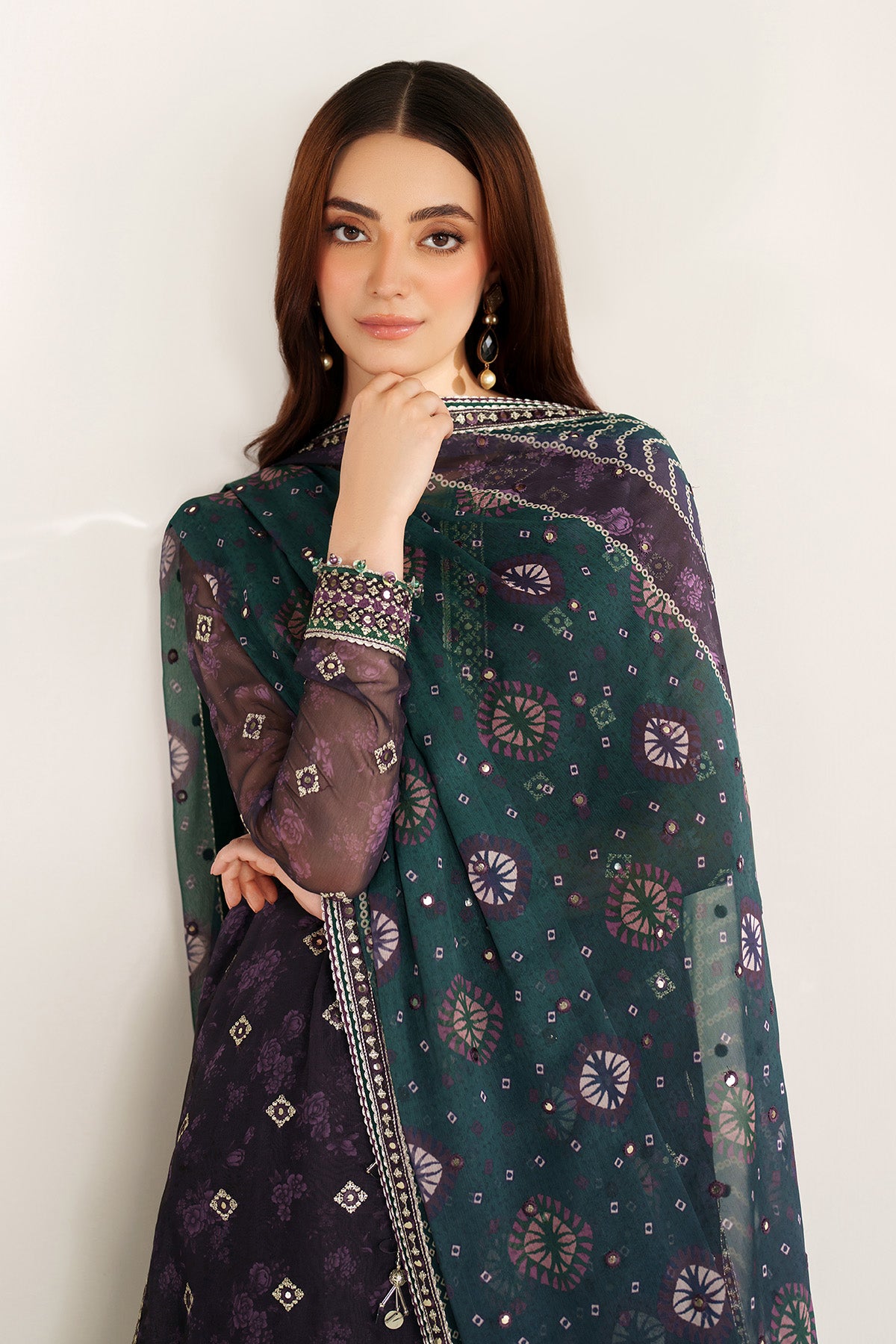 EMBROIDERED CHIFFON UC-3101