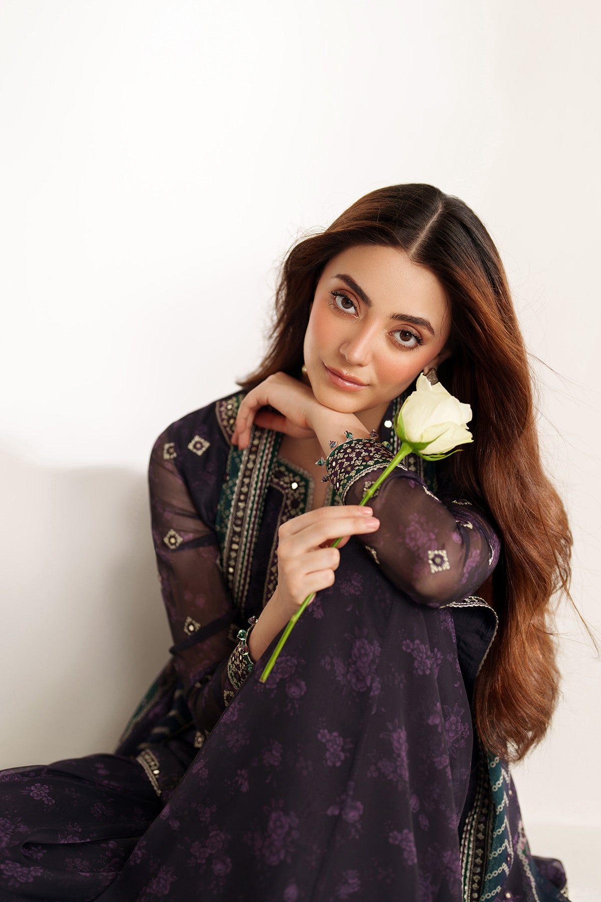 EMBROIDERED CHIFFON UC-3101