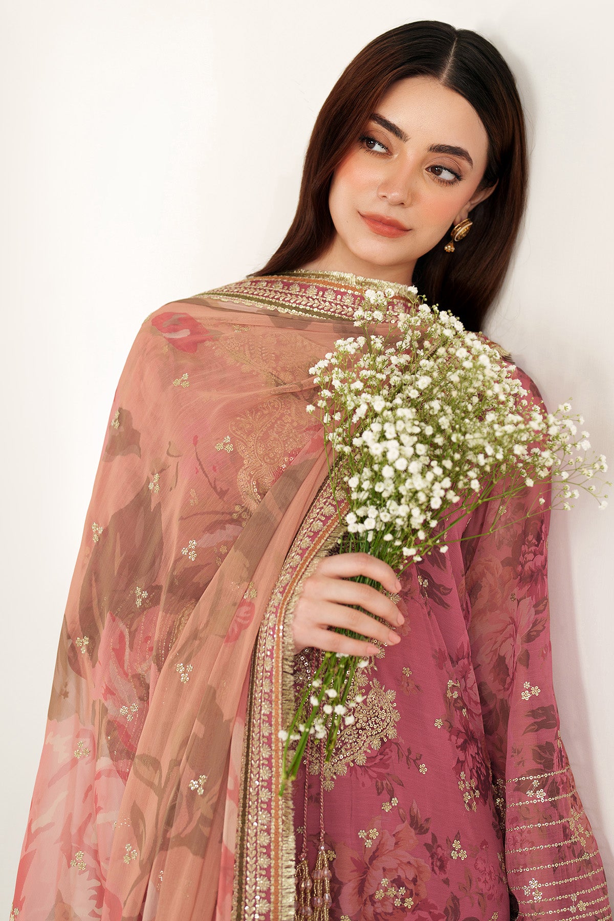 EMBROIDERED CHIFFON UC-3105