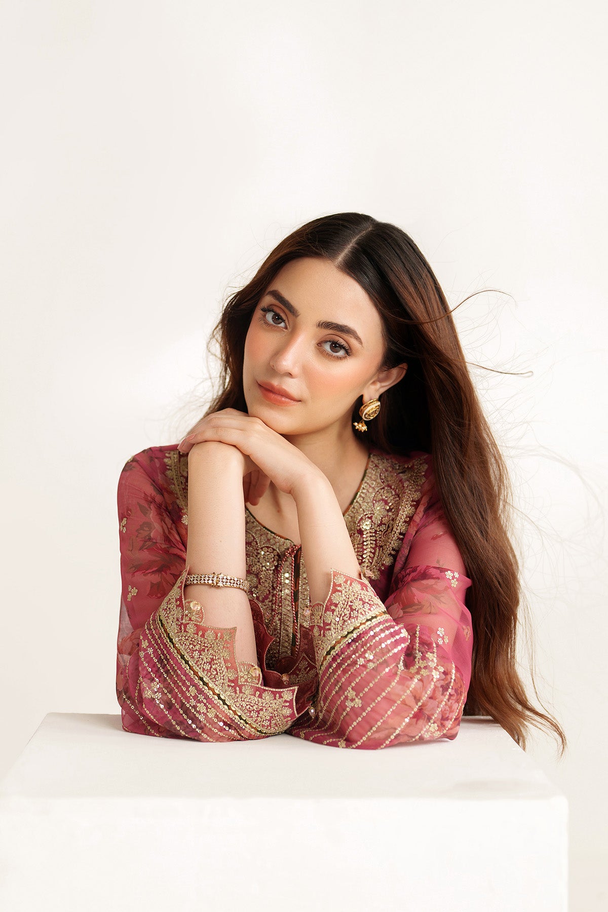 EMBROIDERED CHIFFON UC-3105