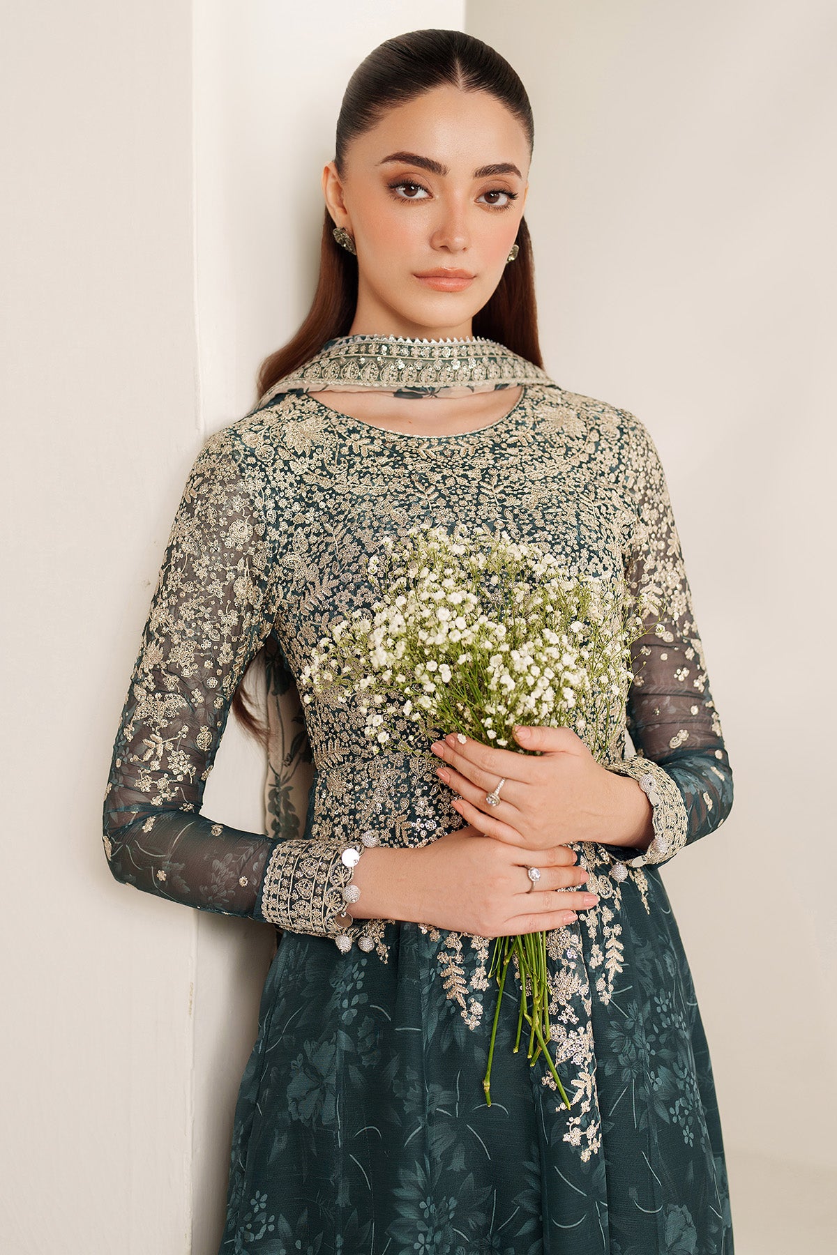 EMBROIDERED CHIFFON UC-3108