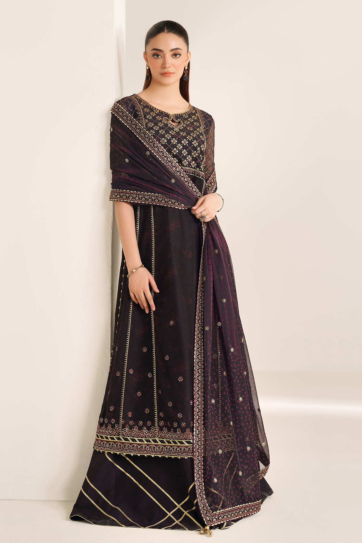 EMBROIDERED CHIFFON UC-3111