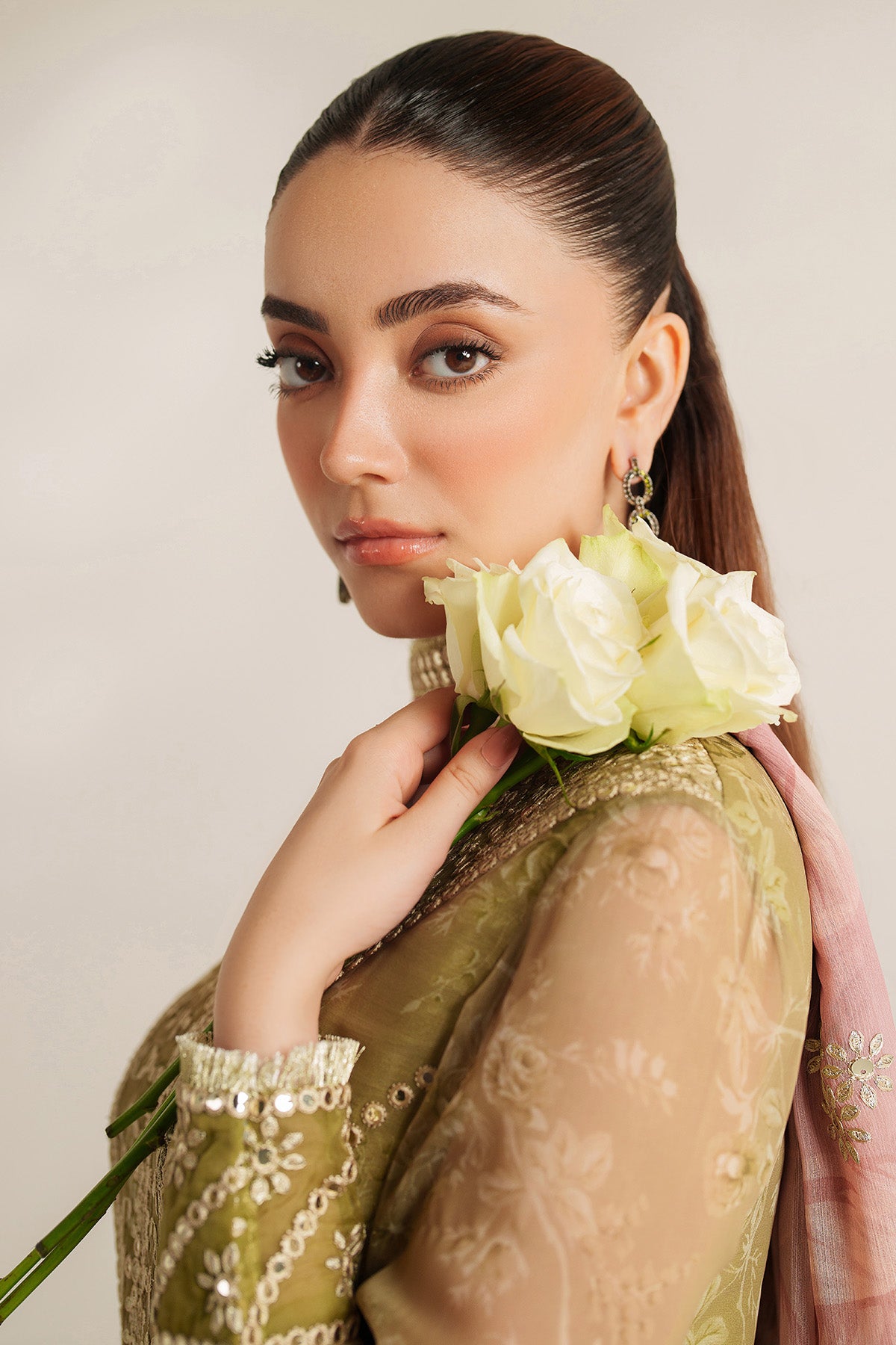 EMBROIDERED CHIFFON UC-3089