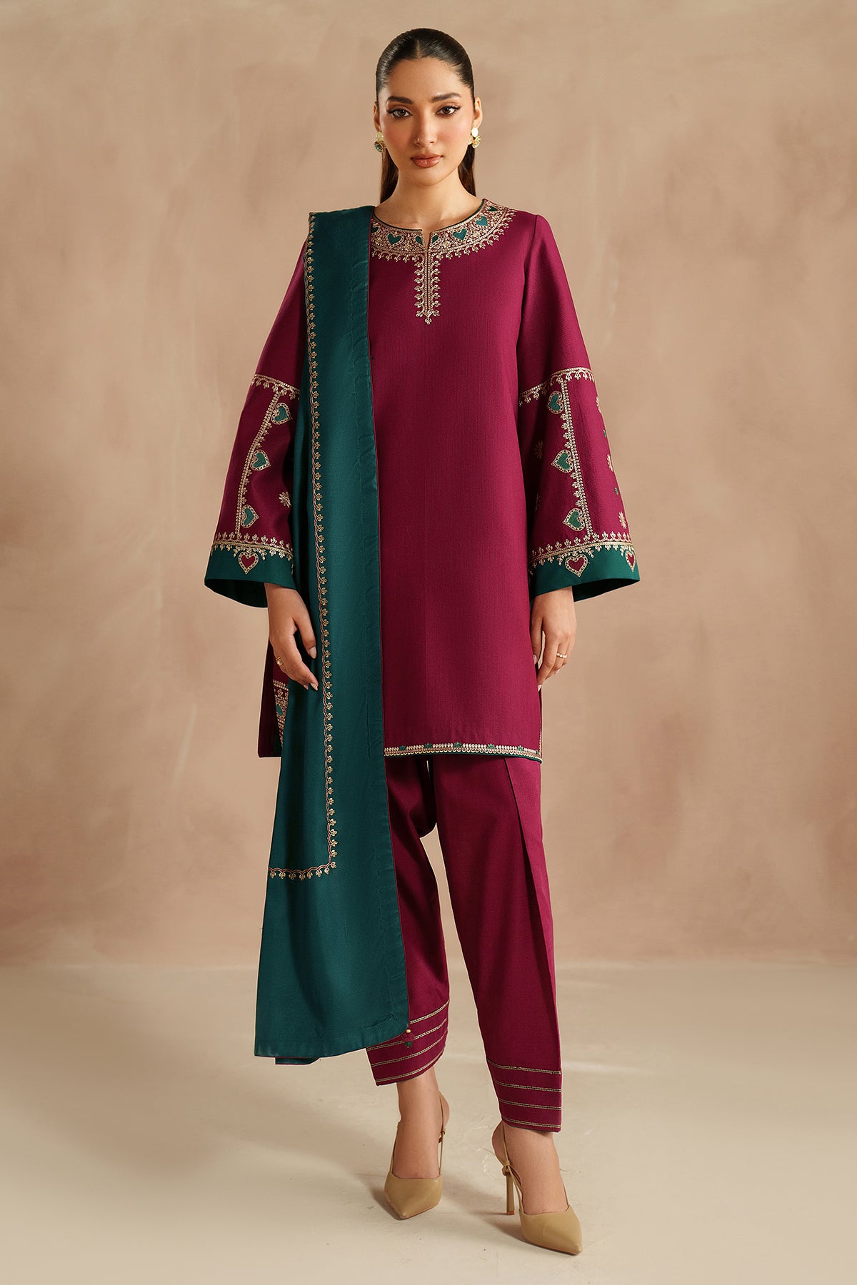 EMBROIDERED KHADDAR UW-0215